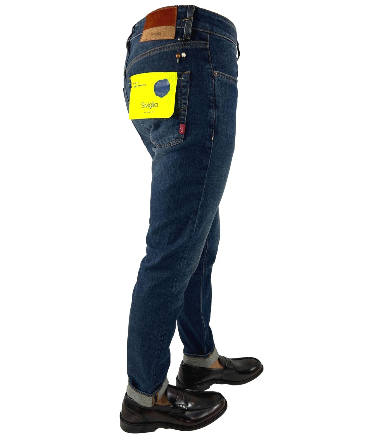 Siviglia Jeans uomo 5 taschein denim medio