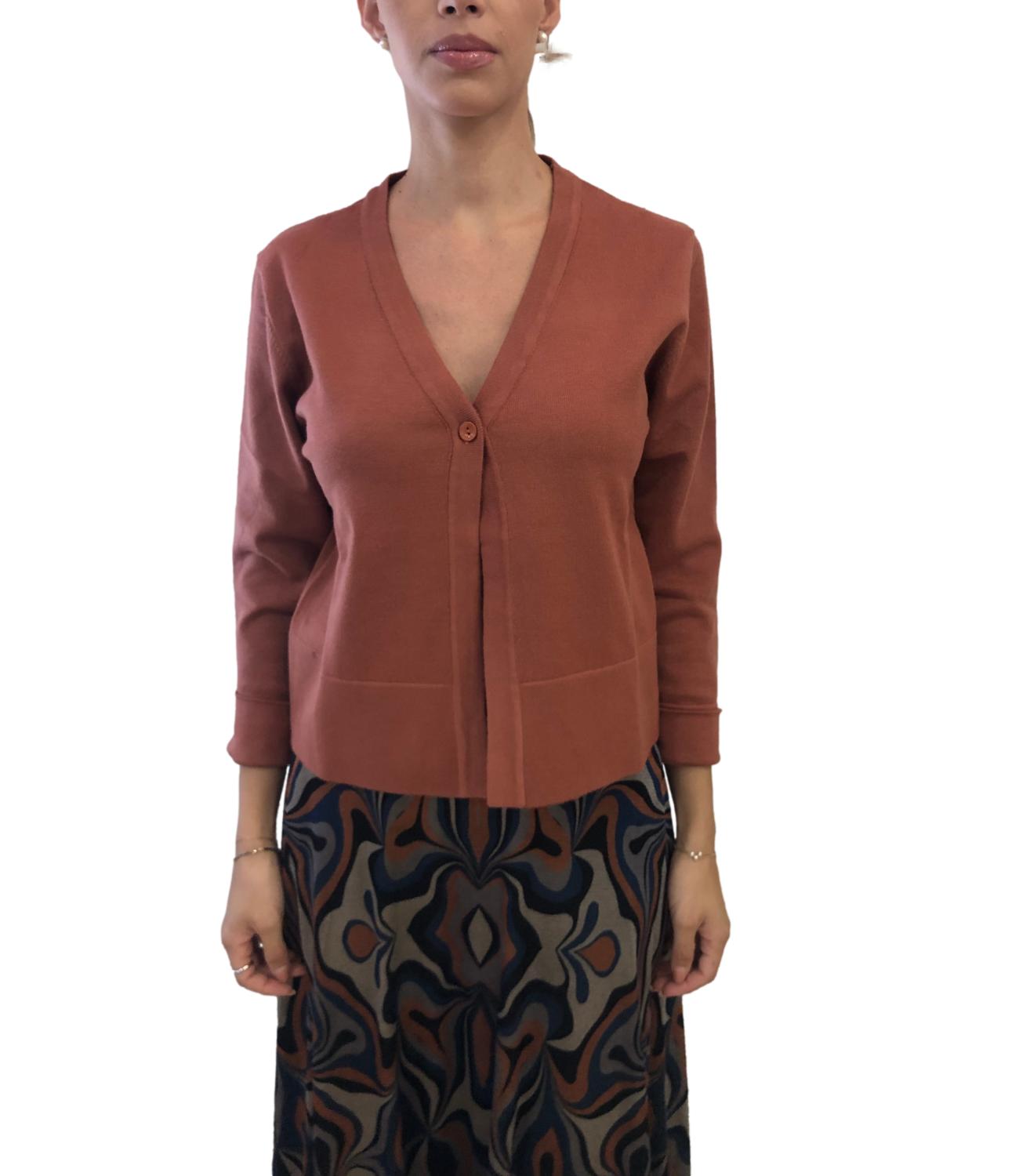 Anonyme Cardigan Ruggine Donna