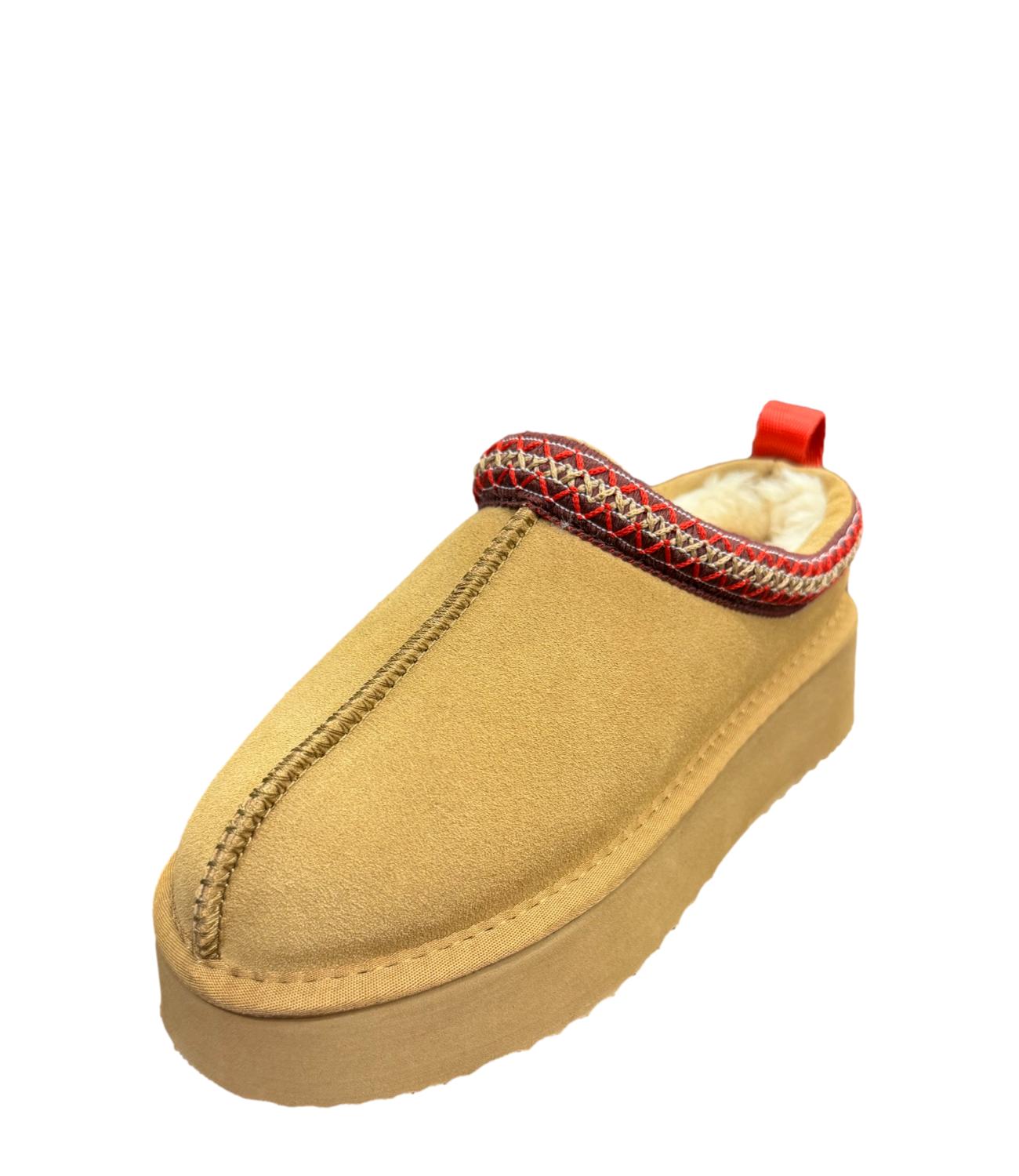 Aria Shoes pantofola cammello donna