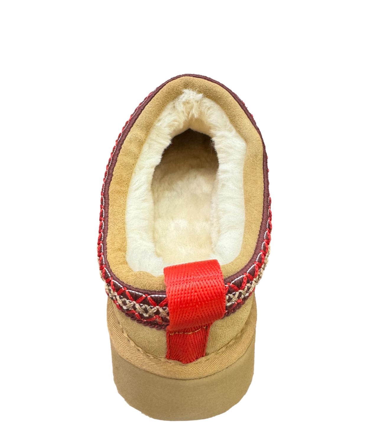 Aria Shoes pantofola cammello donna