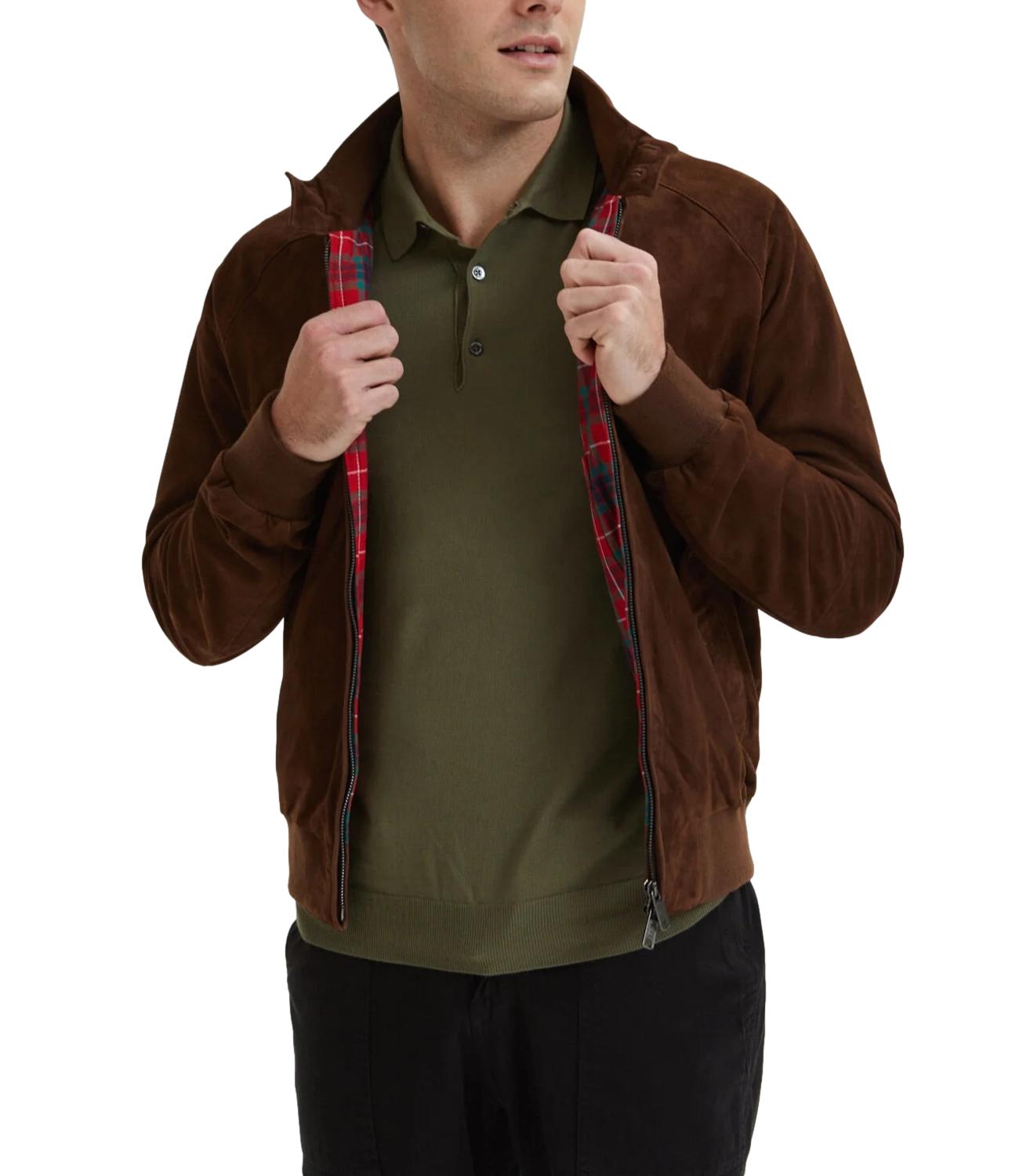 Baracuta giacca G9 in suede chocolate