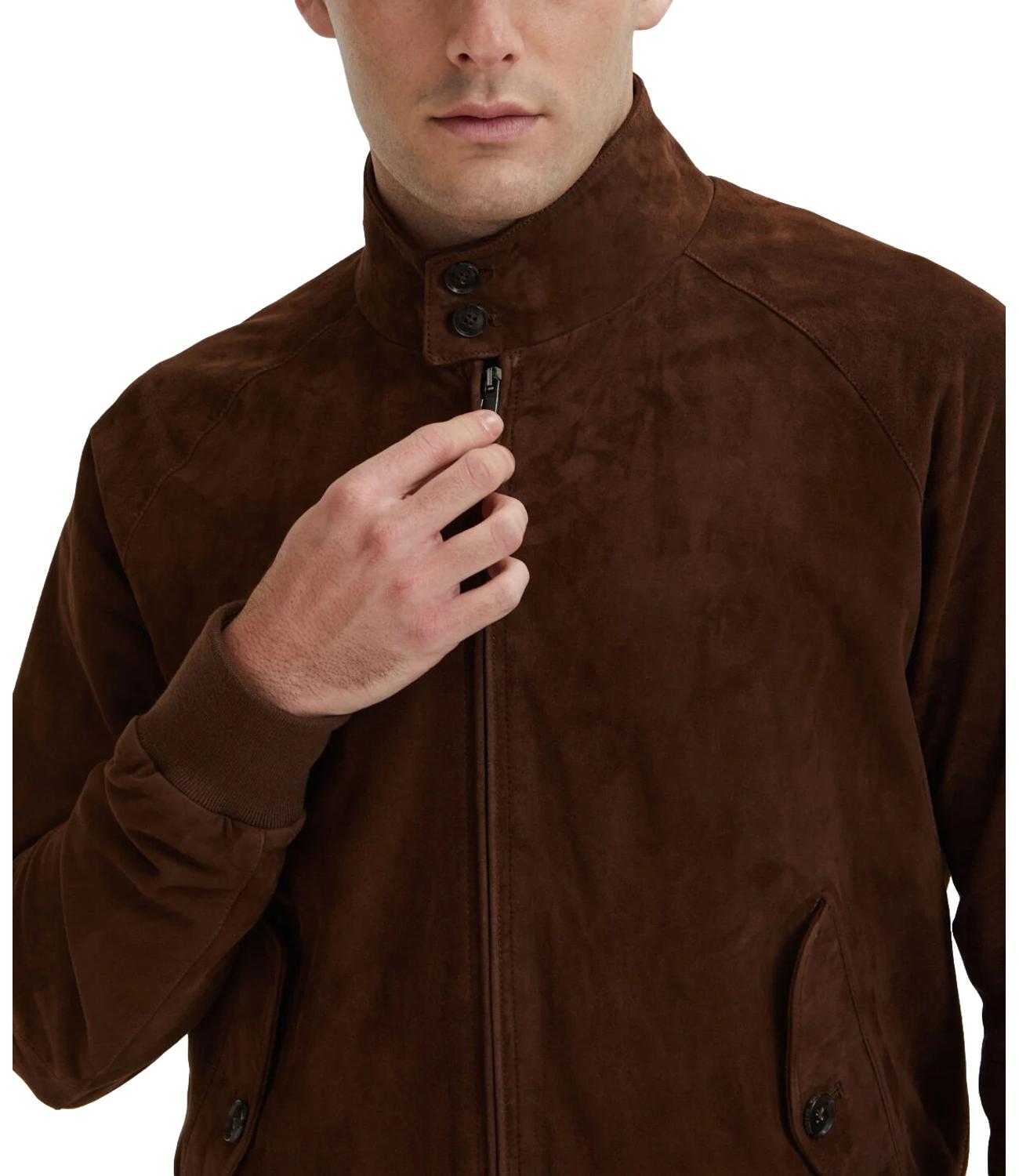 Baracuta giacca G9 in suede chocolate