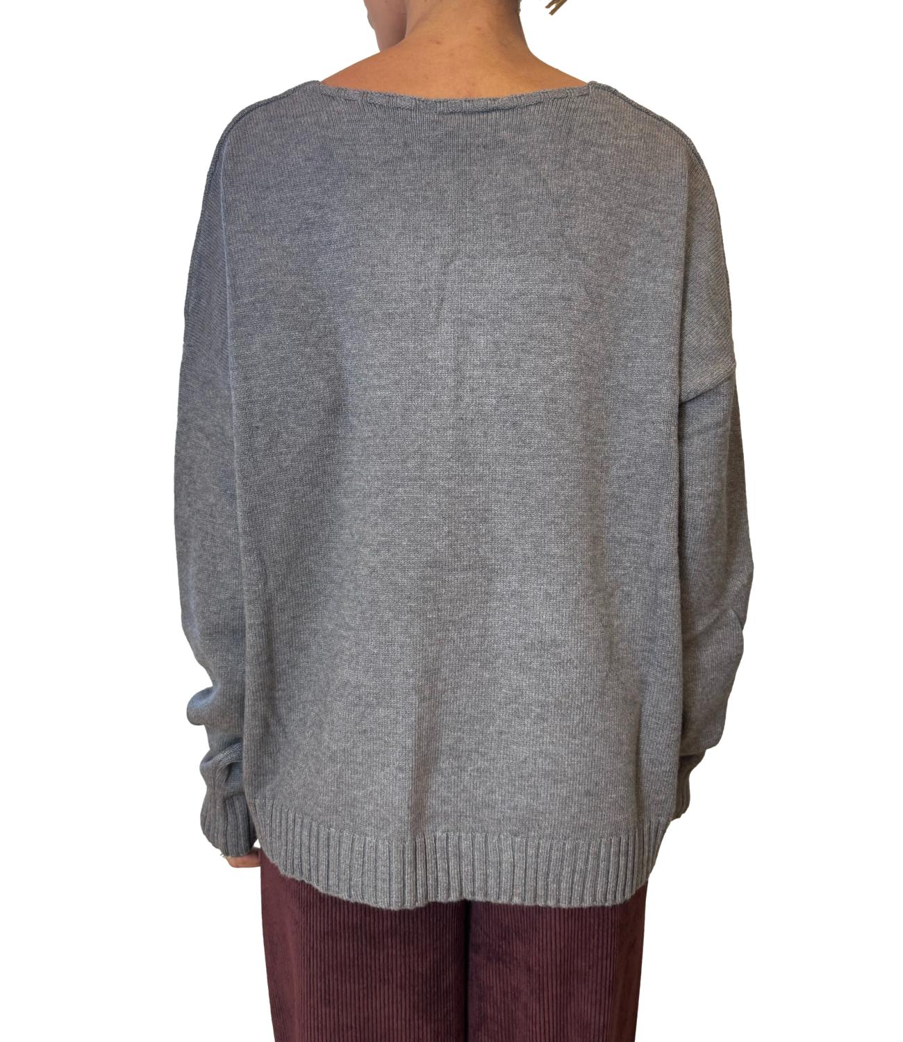 Dixie maglia grigio melange donna