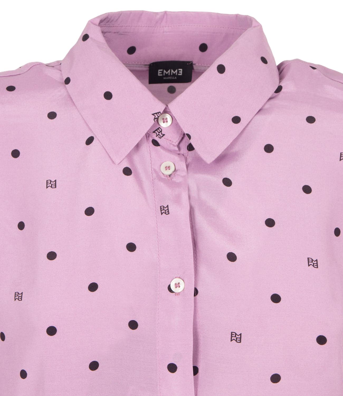 Emme Marella camicia GANGE malva/pois nero donna