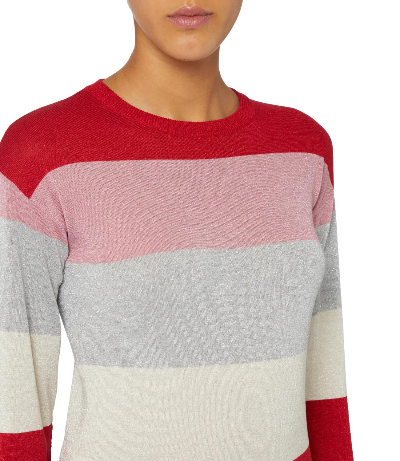 Emme Marella maglia PICASSO Rosso/rosa/grigio melange /burro donna