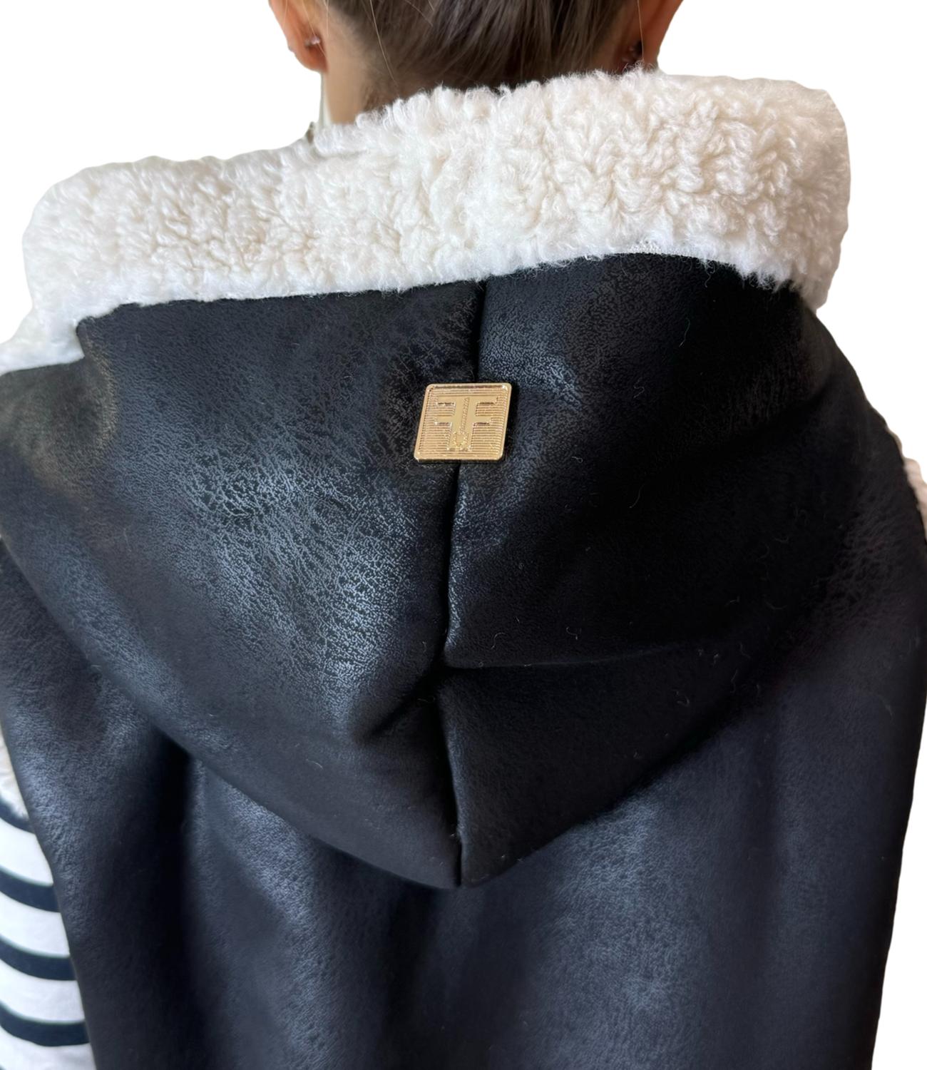 FRACOMINA gilet lungo nero donna