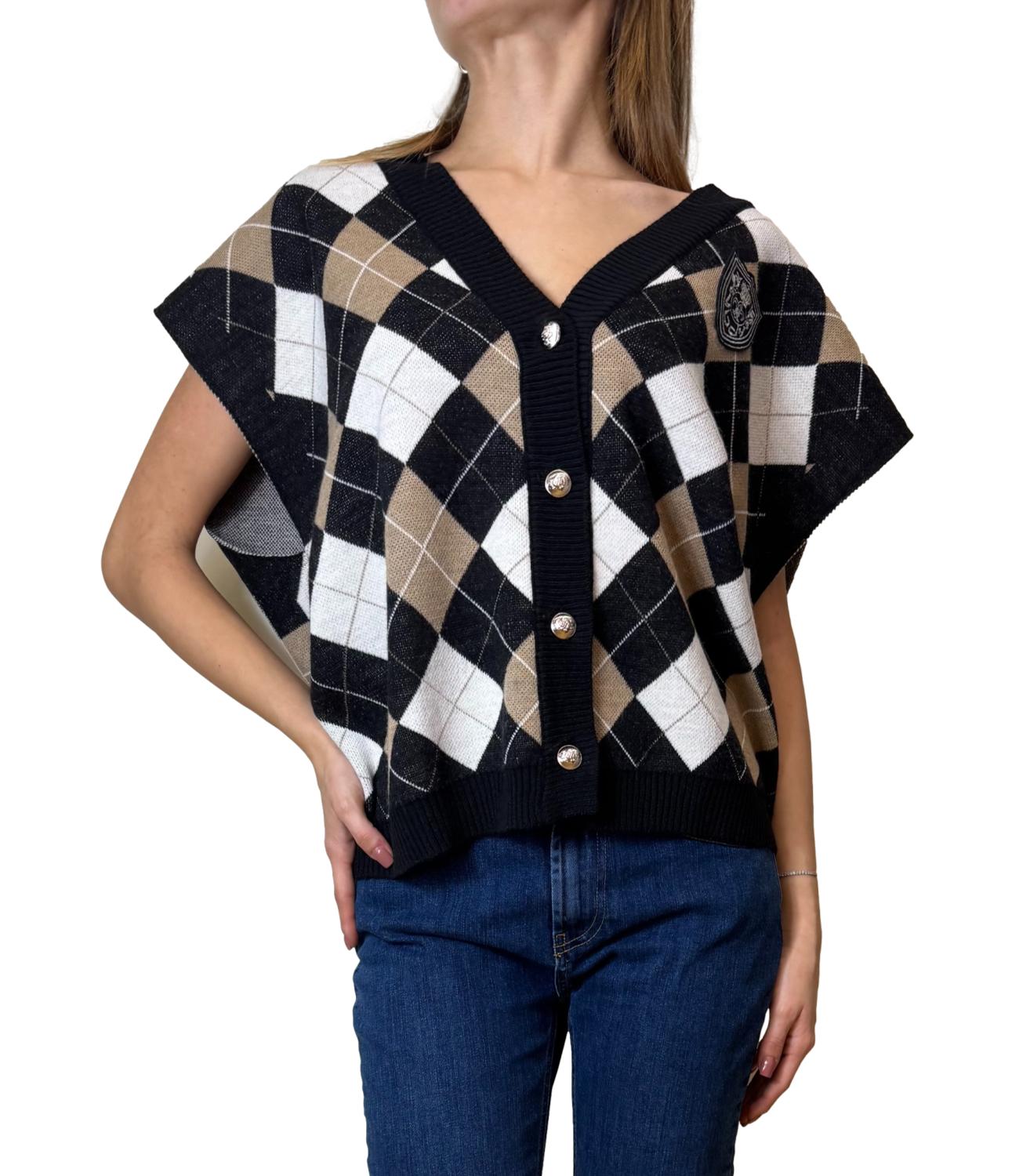 Have One Gilet Nero/Panna Donna