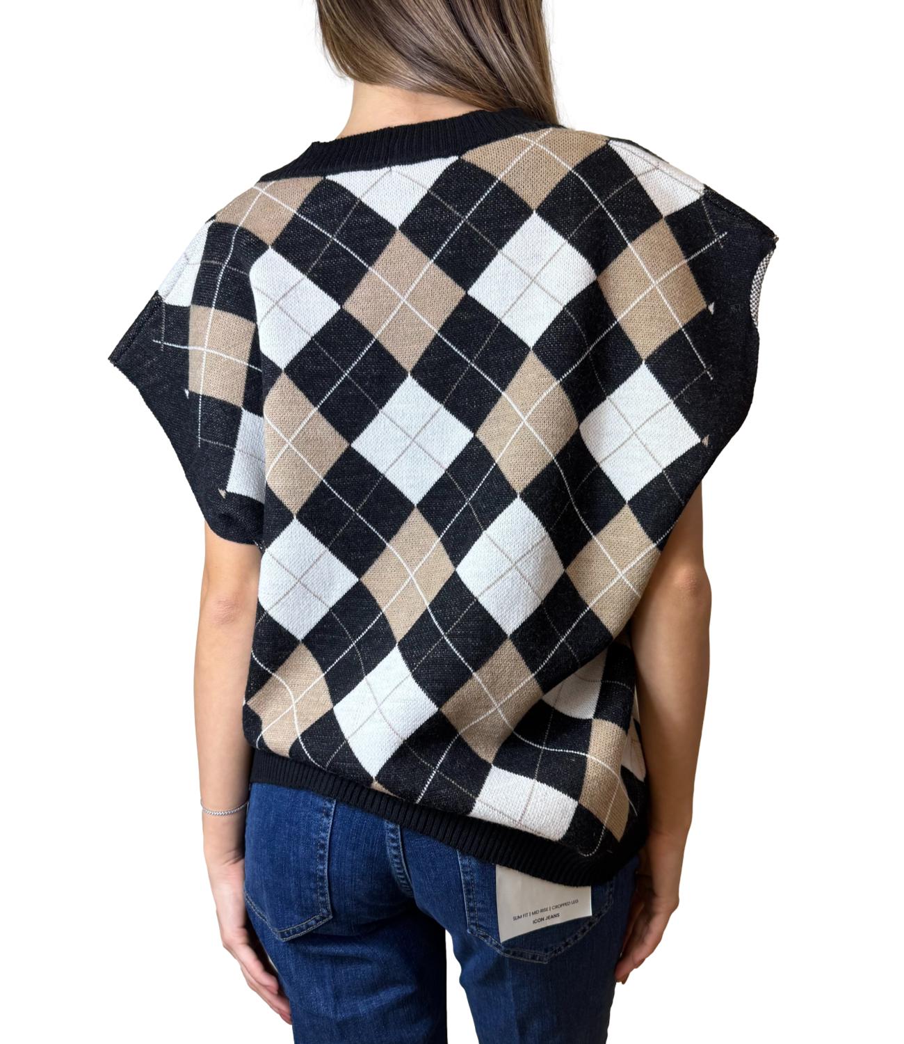 Have One Gilet Nero/Panna Donna