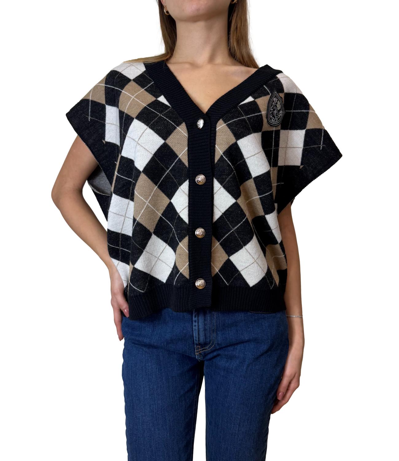 Have One Gilet Nero/Panna Donna
