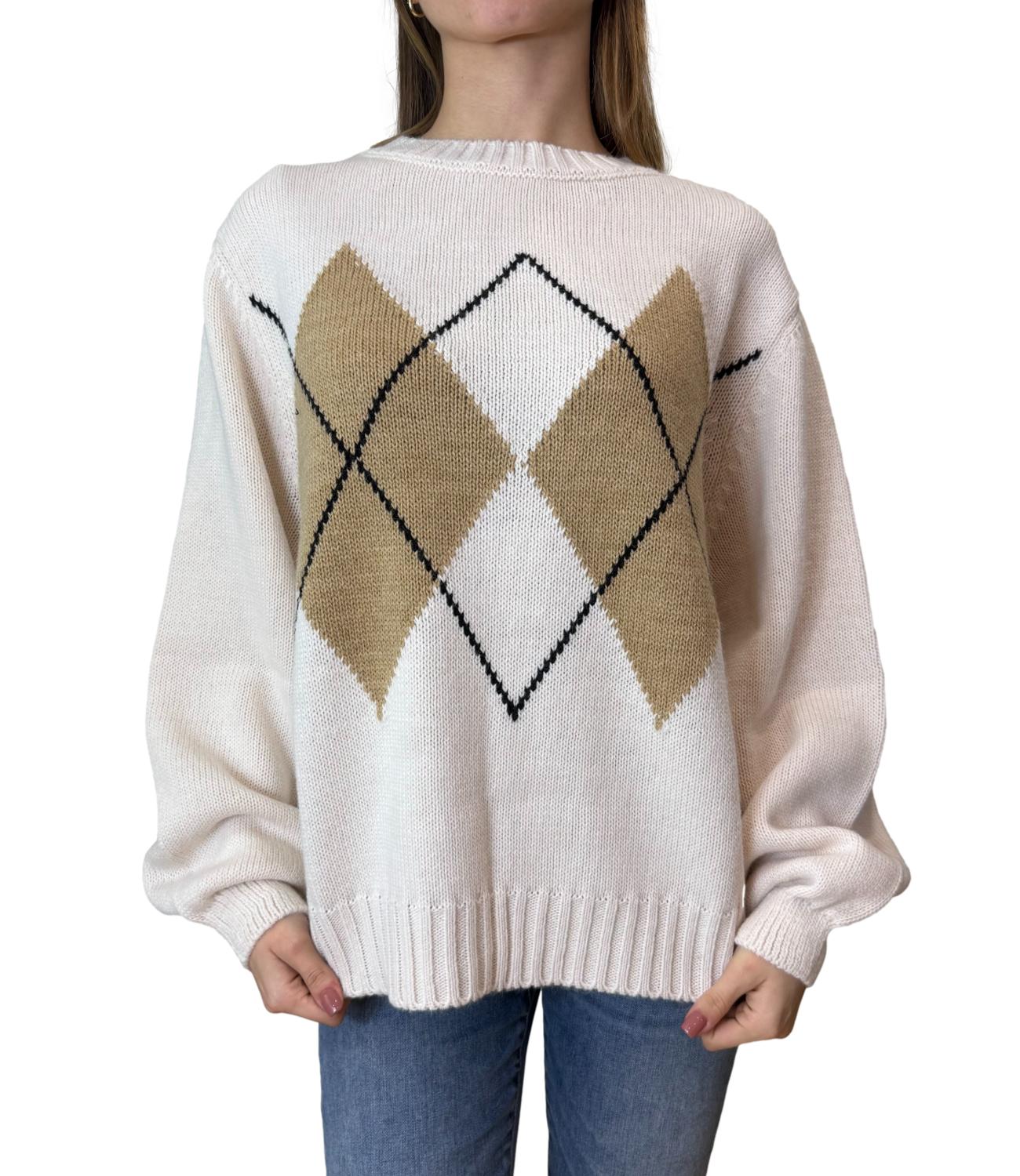 Have One Maglia Panna/Cammello Donna