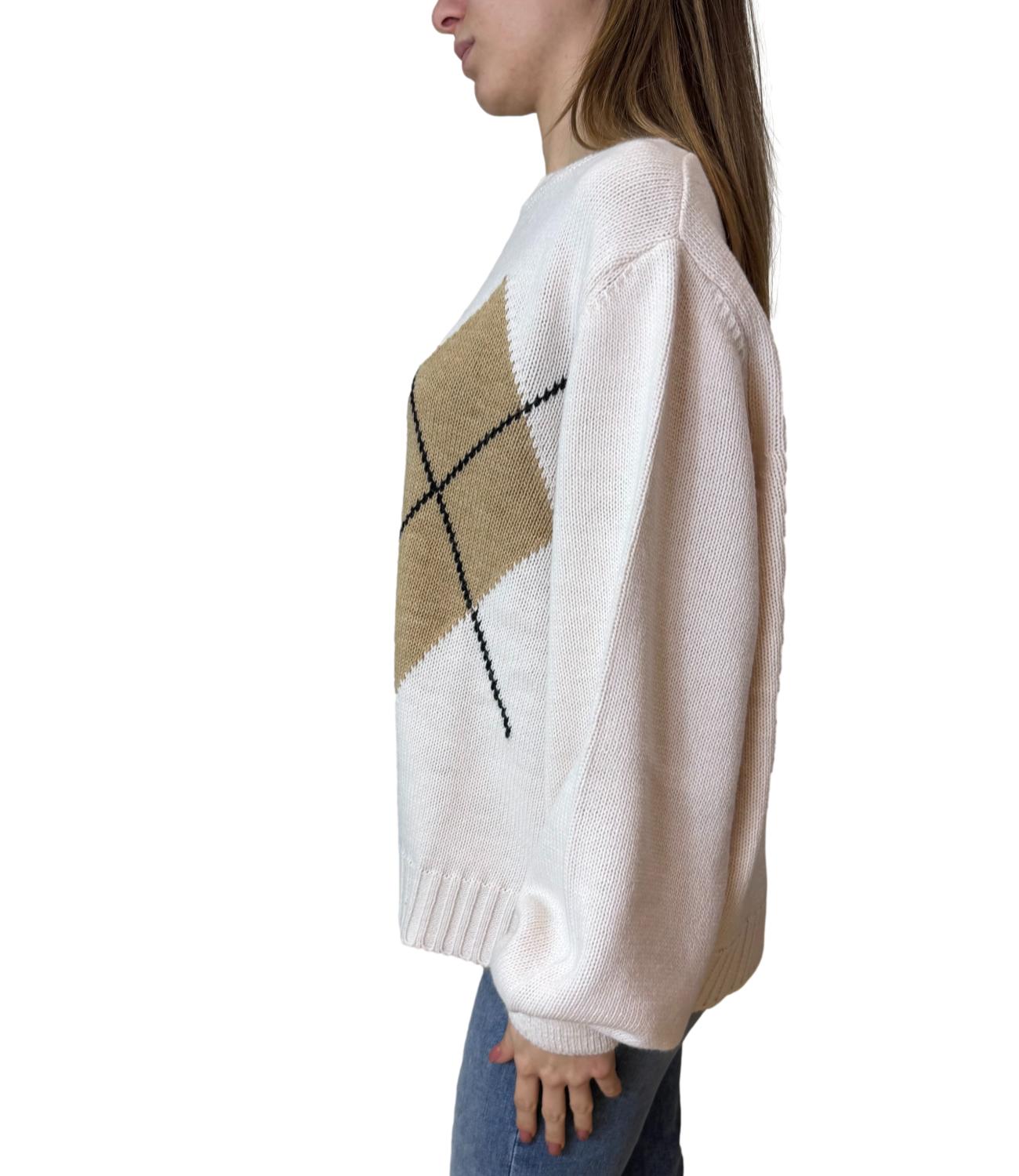 Have One Maglia Panna/Cammello Donna