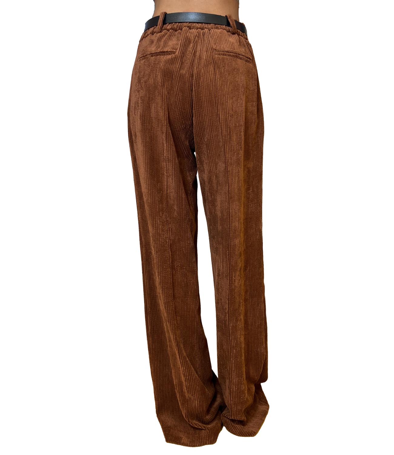 Have One pantalone velluto cammello donna