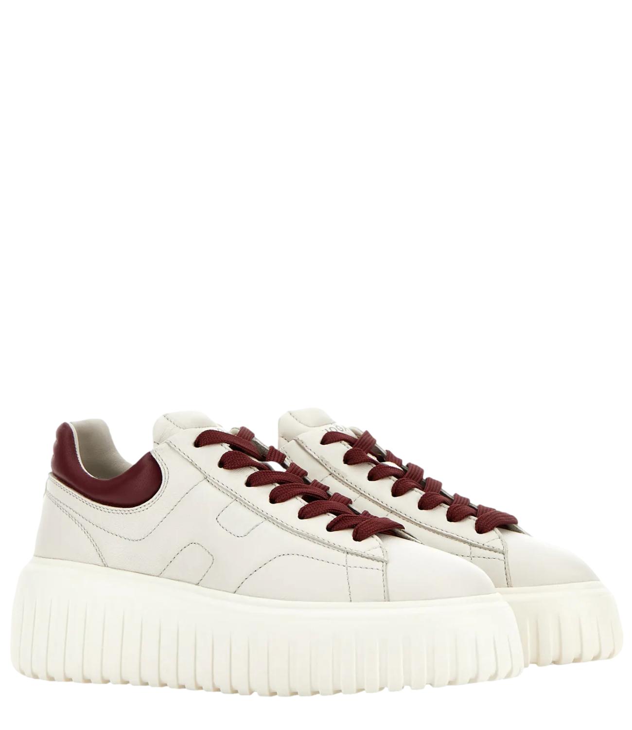 Hogan Scarpa Bianca/Bordeaux Donna