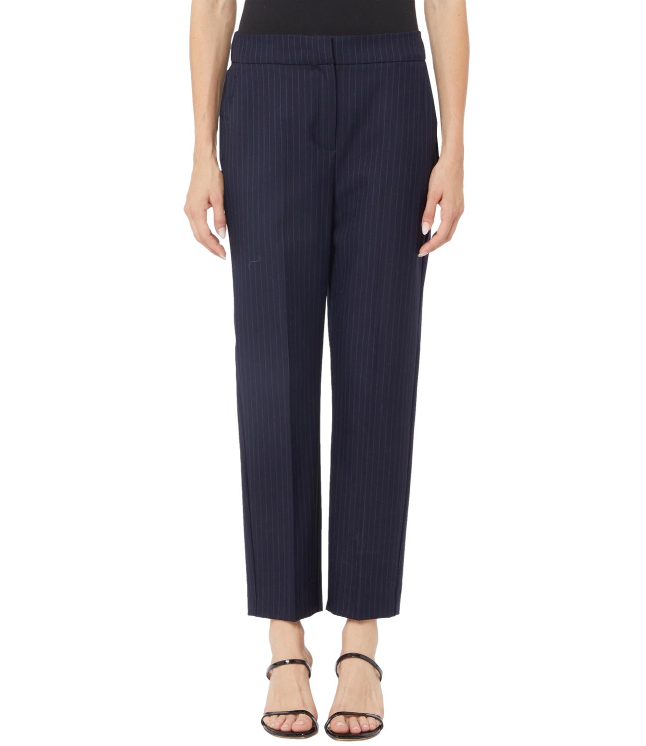 Iblues pantalone EBRIEN blu notte gessato donna