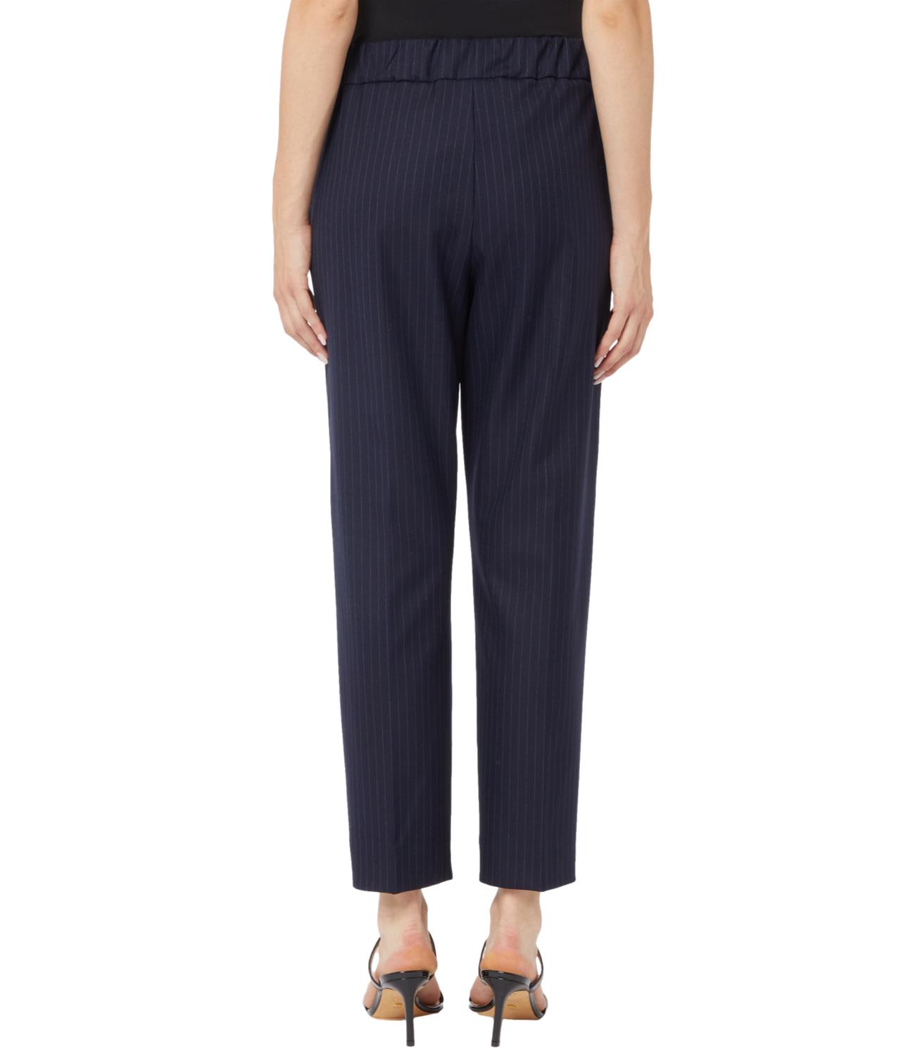 Iblues pantalone EBRIEN blu notte gessato donna