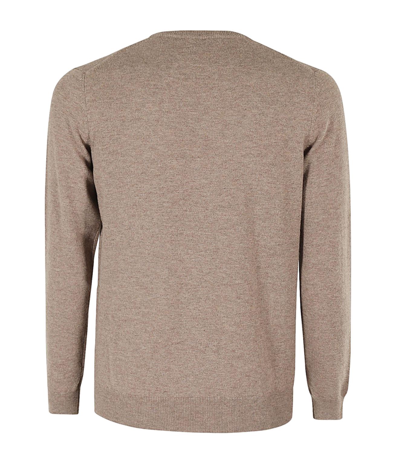 Pullover beige uomo in lana