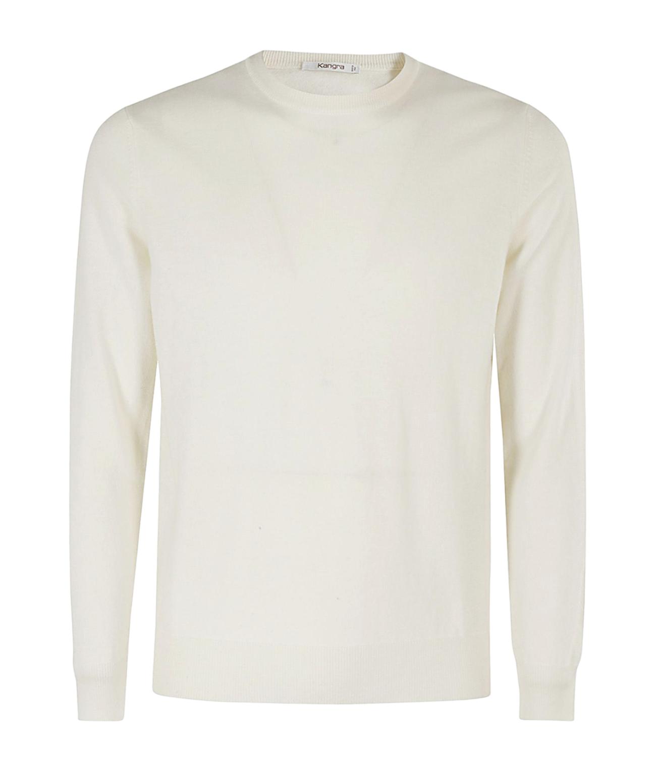 Pullover girocollo Kangra bianco panna