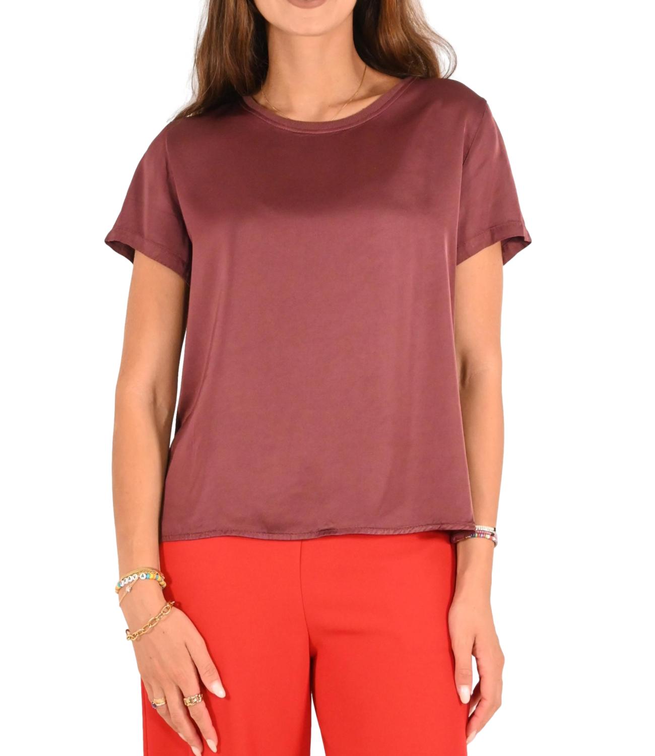 Kontatto t-shirt bordeaux donna