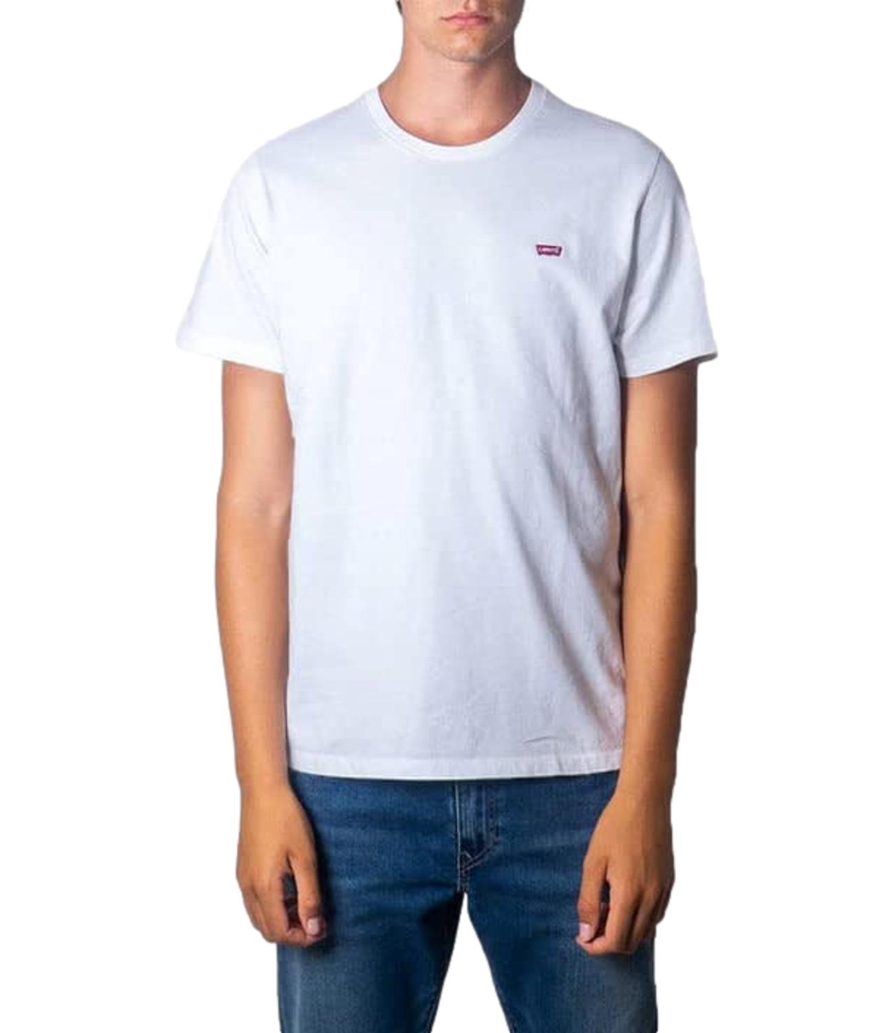 T-shirt bianco uomo girocollo