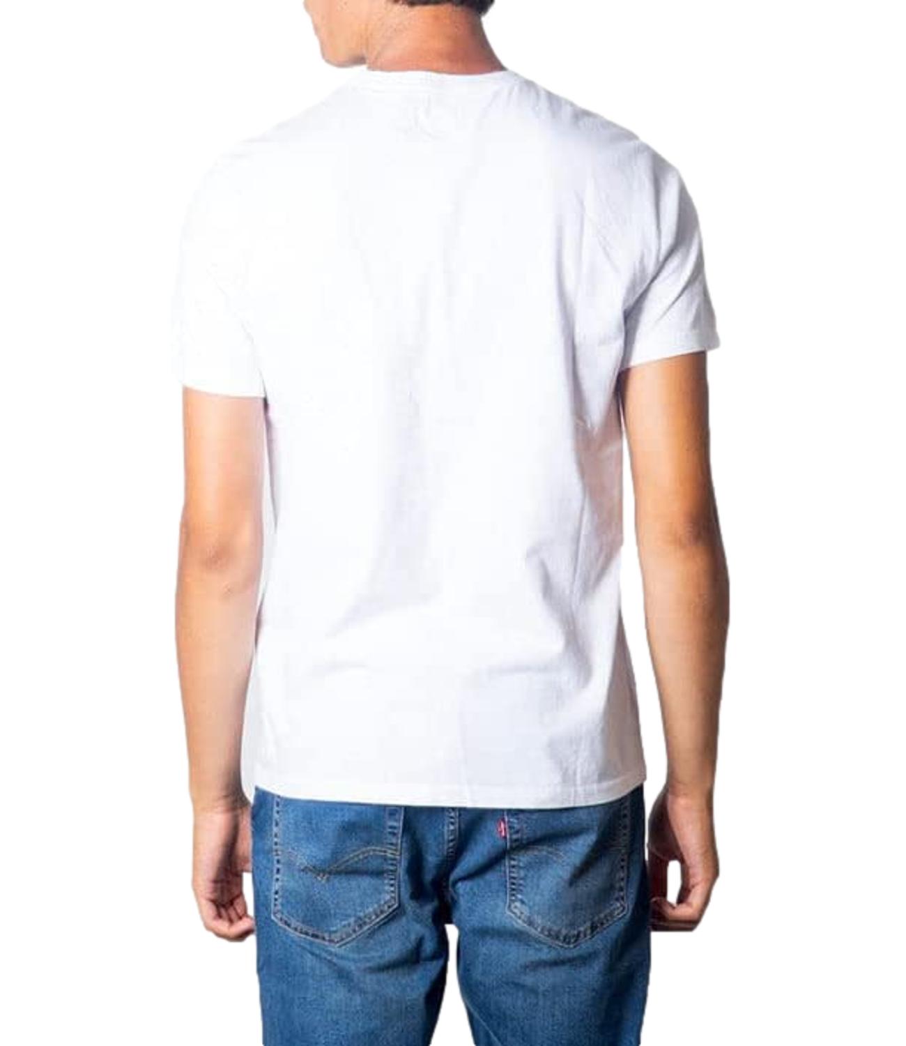 T-shirt bianco uomo girocollo