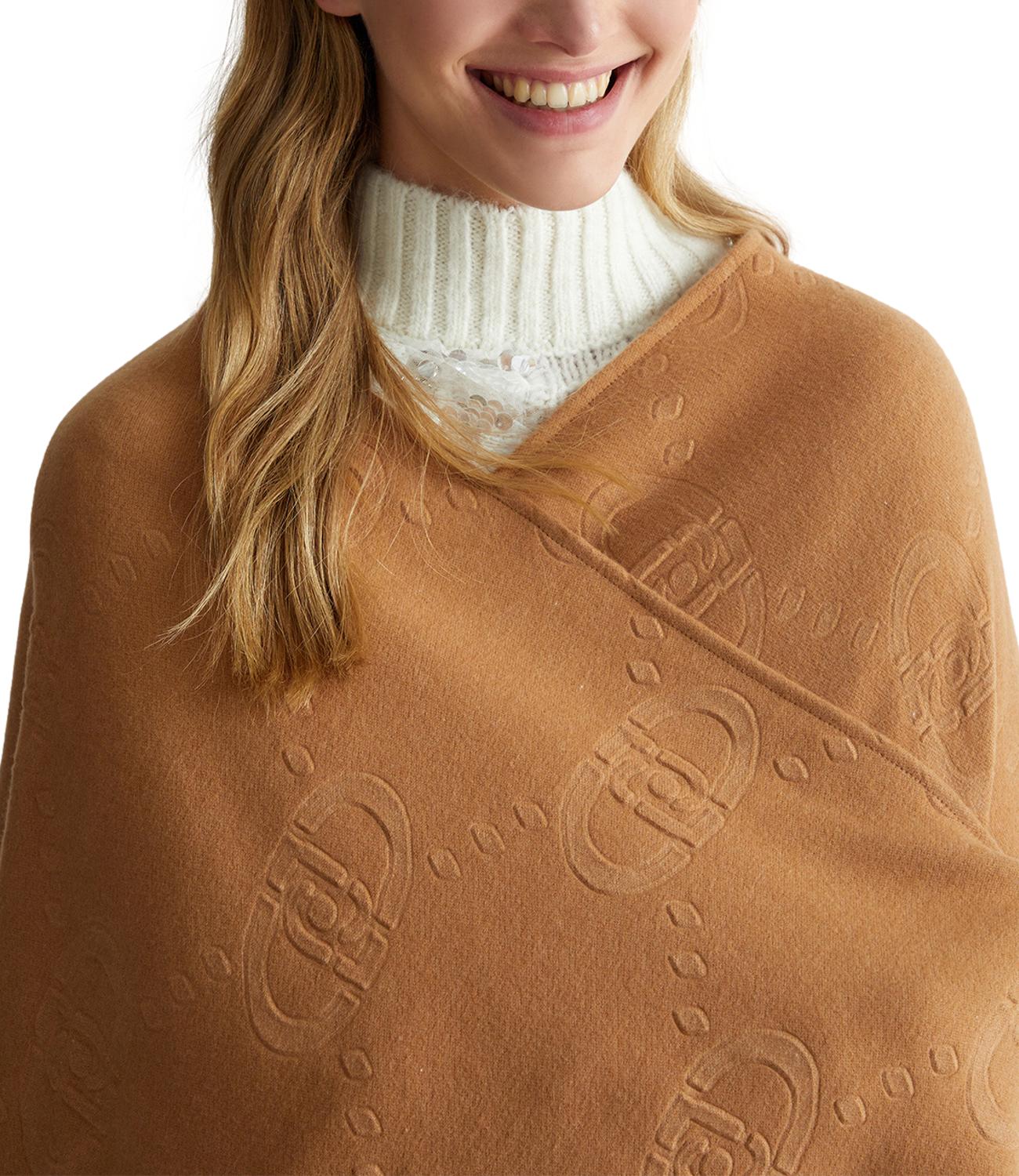 Liu Jo Poncho embossed cammello donna