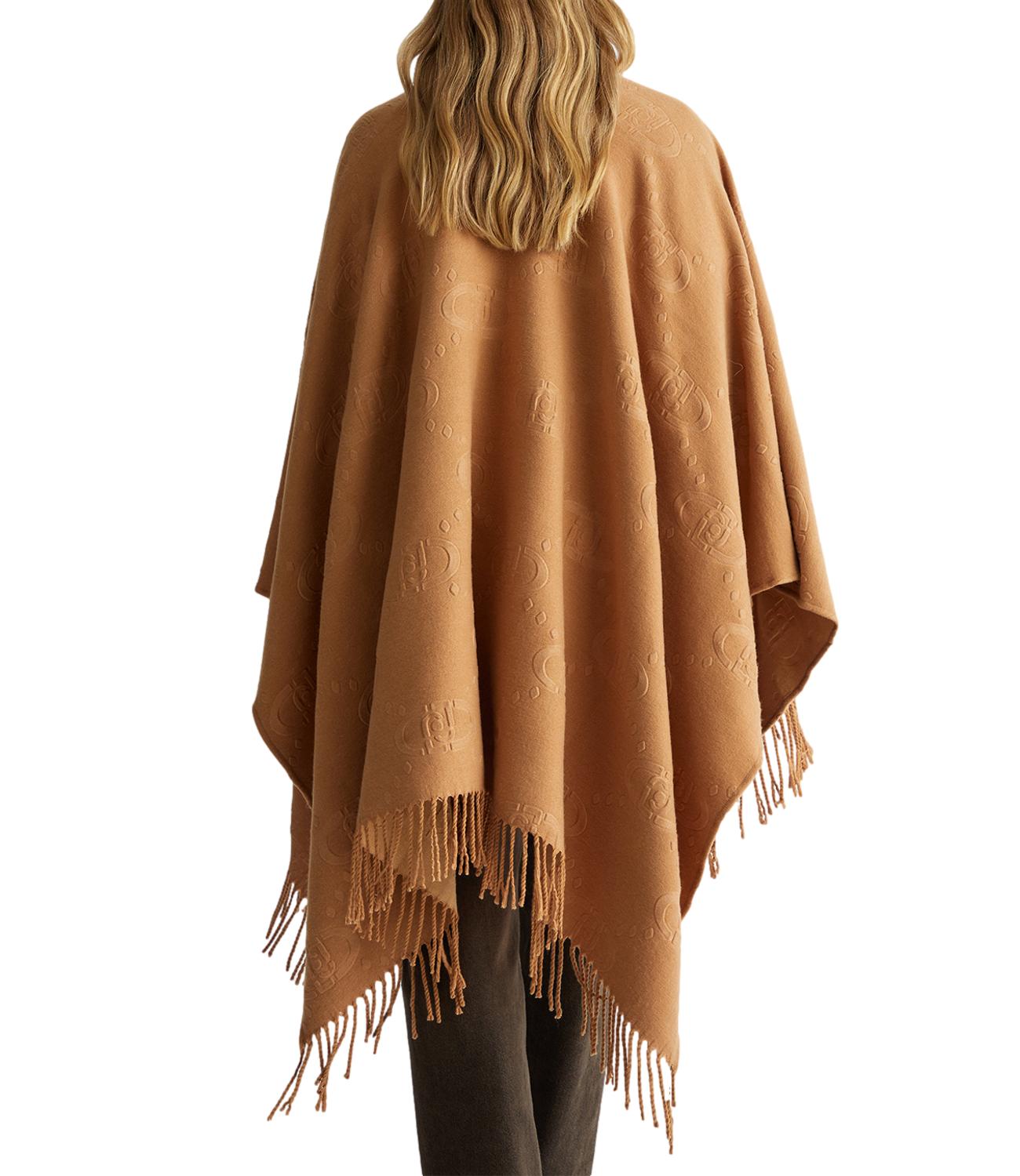 Liu Jo Poncho embossed cammello donna