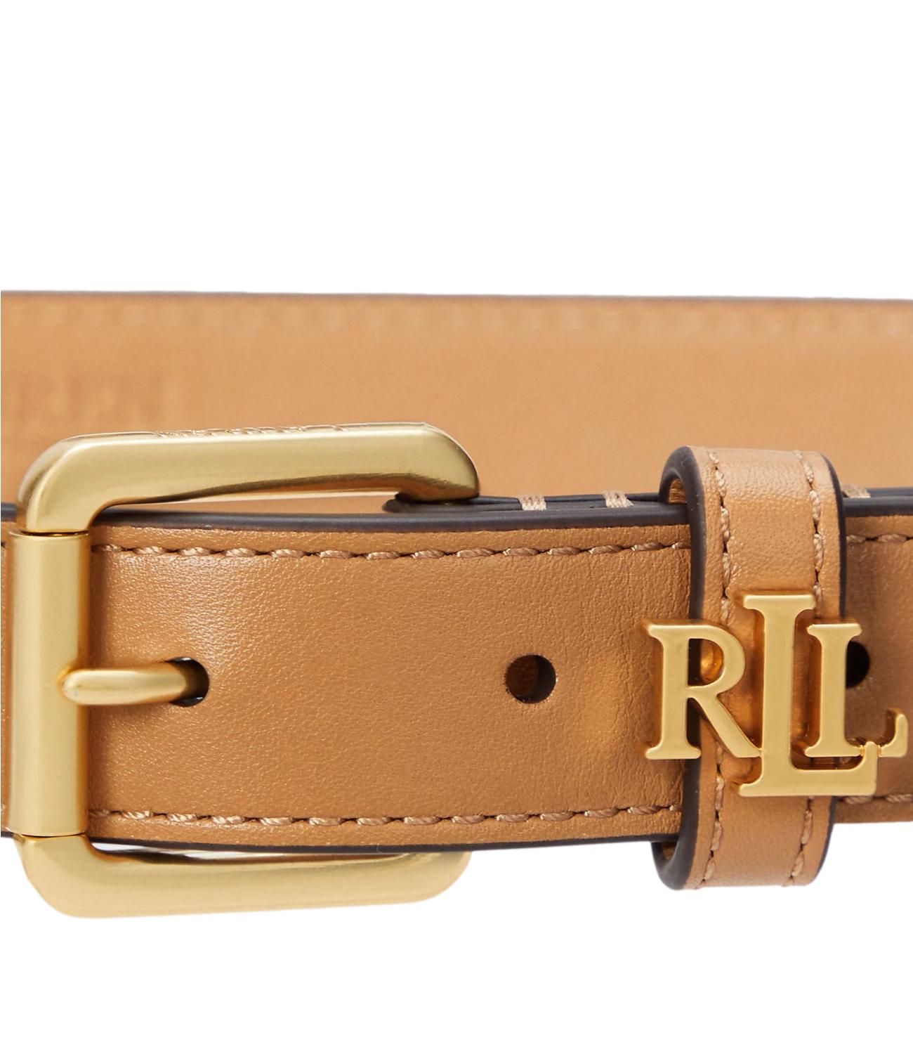 LOGO-KEEPER LEATHER SKINNY BELT