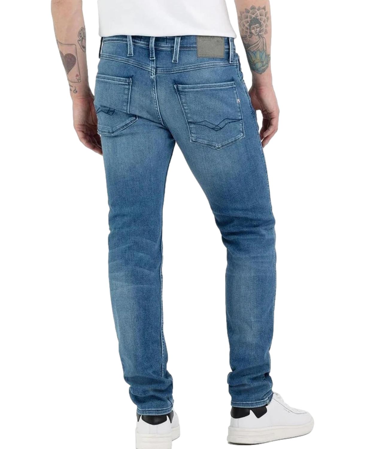 Jeans skinny Replay blu medio Anbass