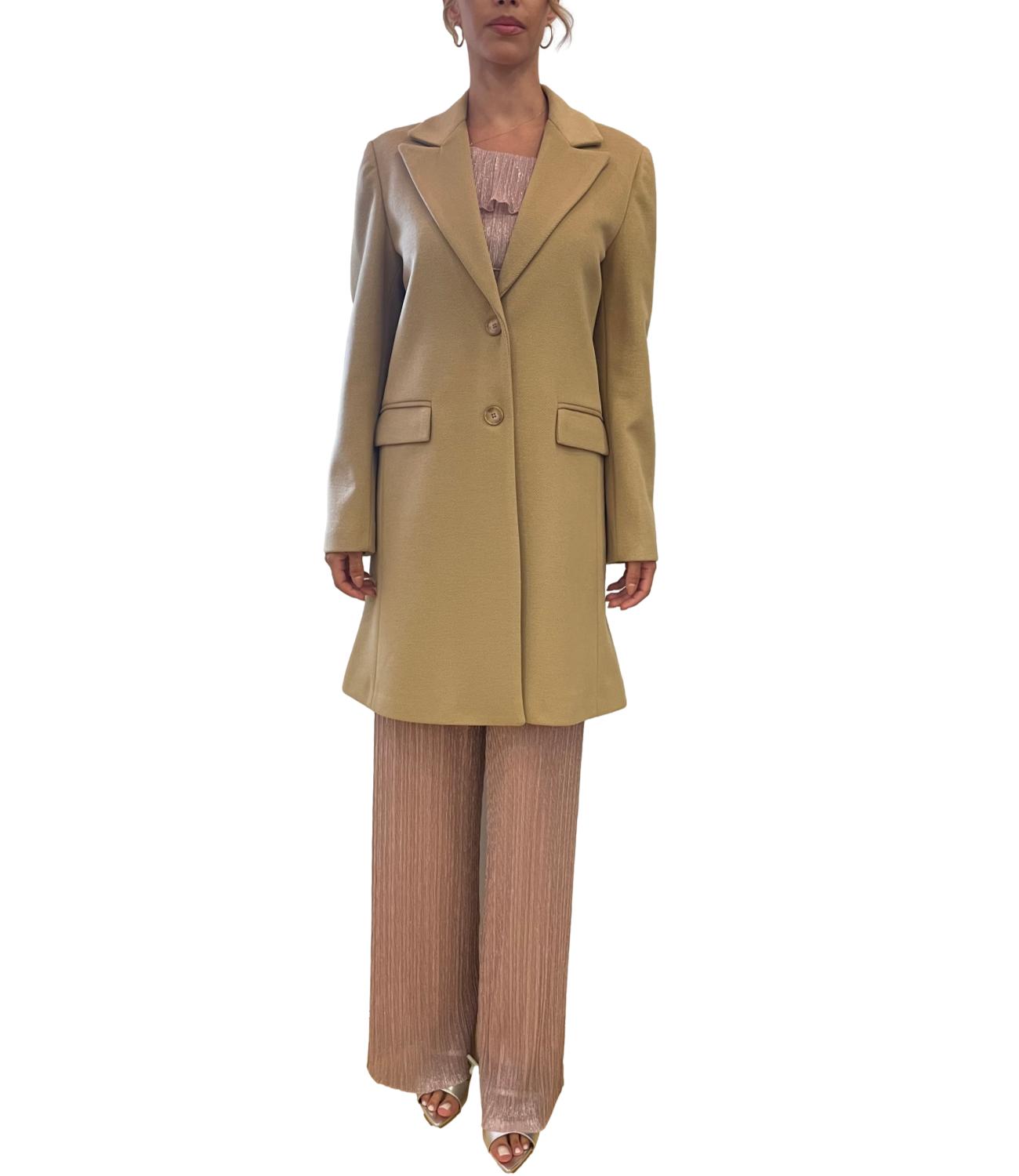 Rinascimento cappotto cammello beige donna