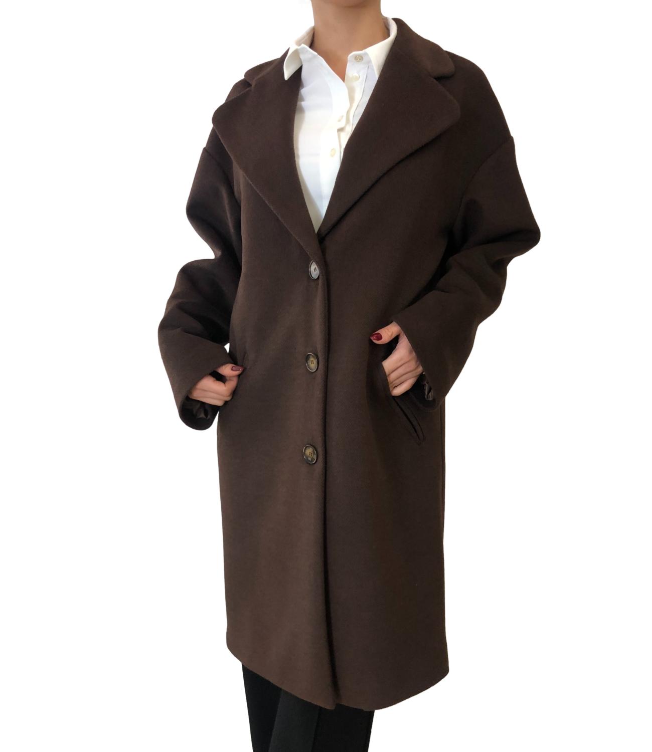 Rinascimento cappotto cioccolato donna