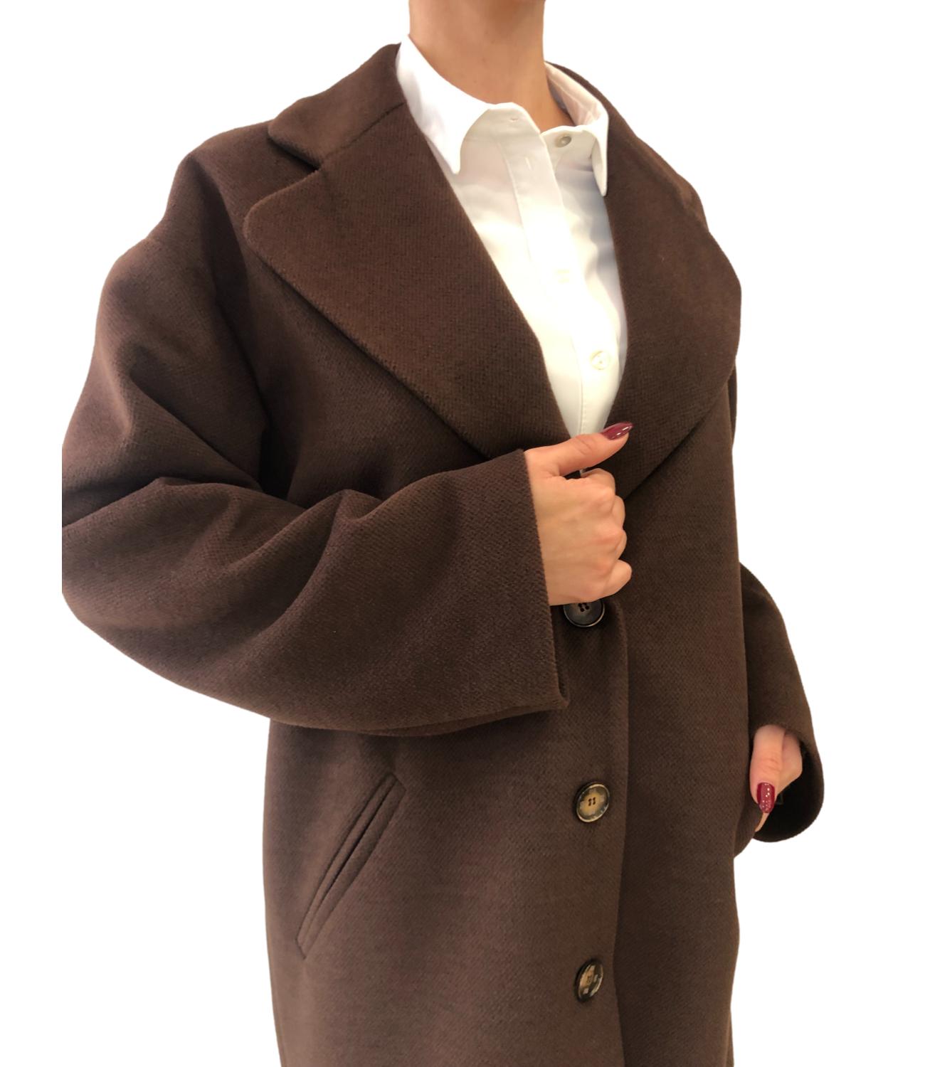 Rinascimento cappotto cioccolato donna