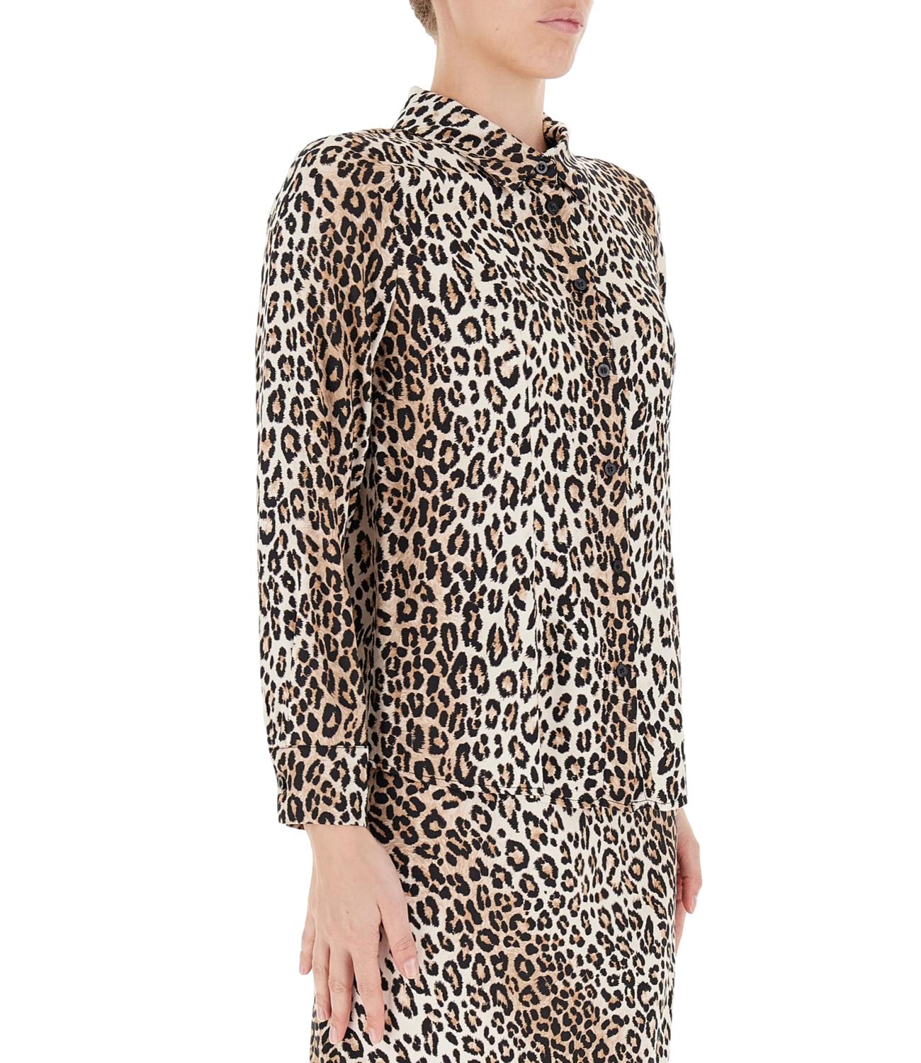 Rinascimento Camicia Animalier Beige Donna