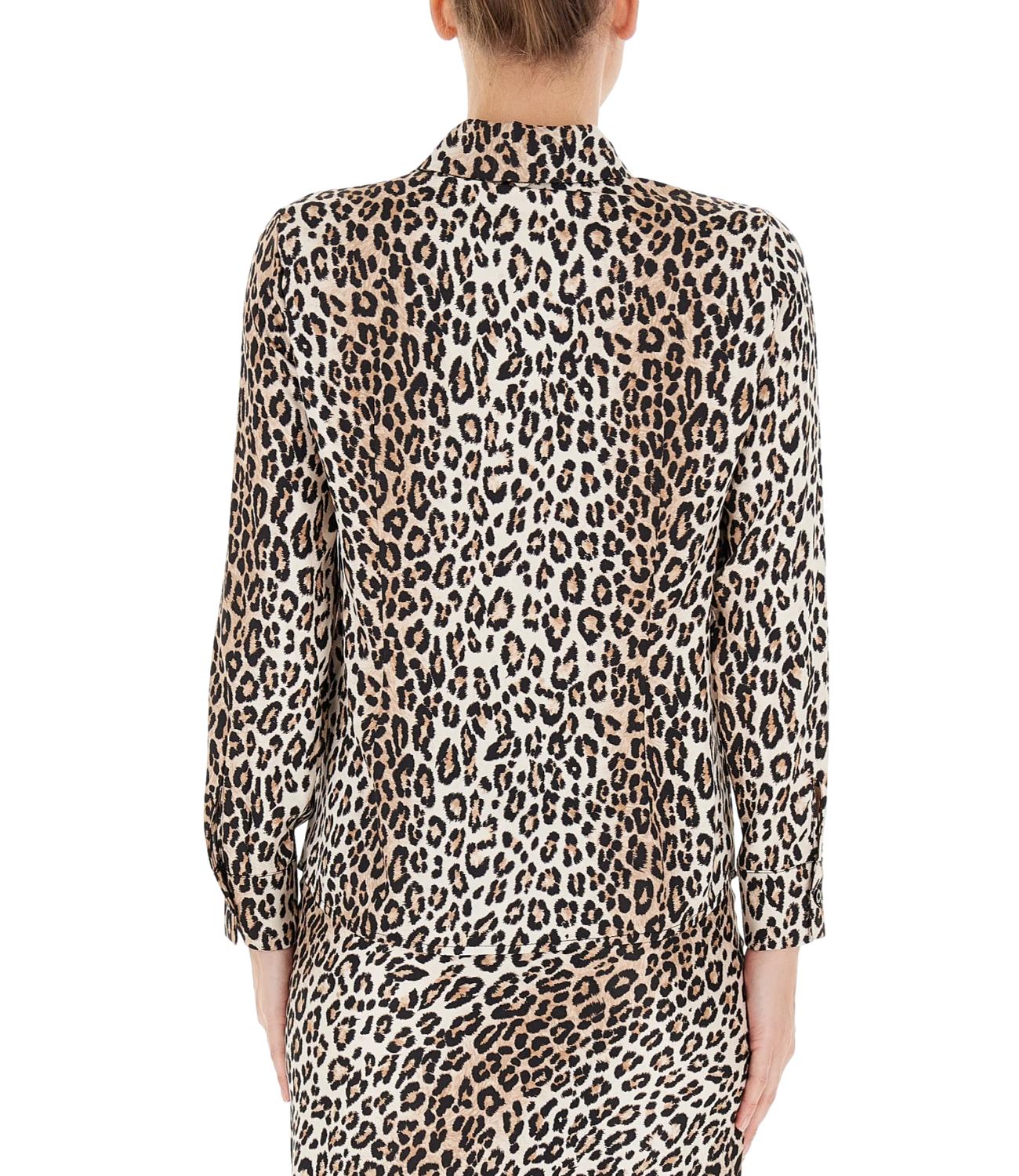 Rinascimento Camicia Animalier Beige Donna