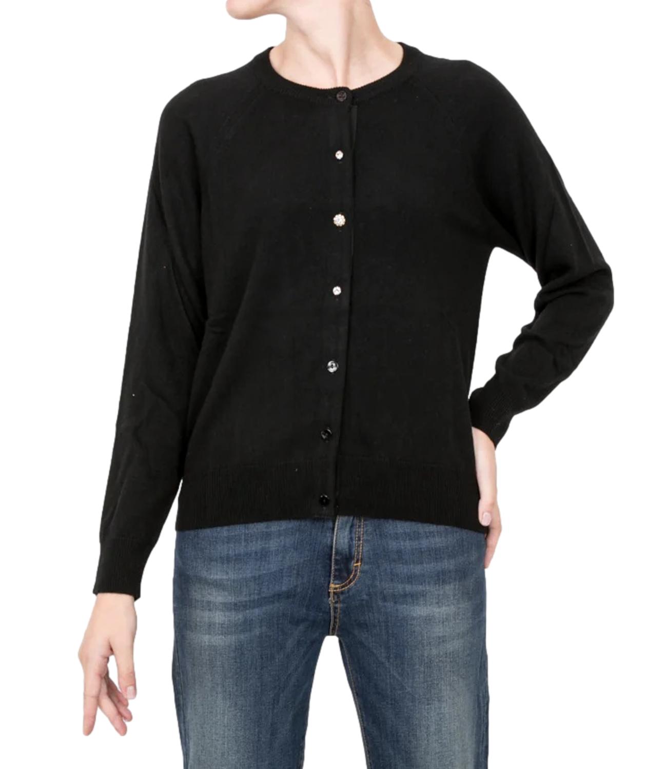 Vicolo cardigan nero donna