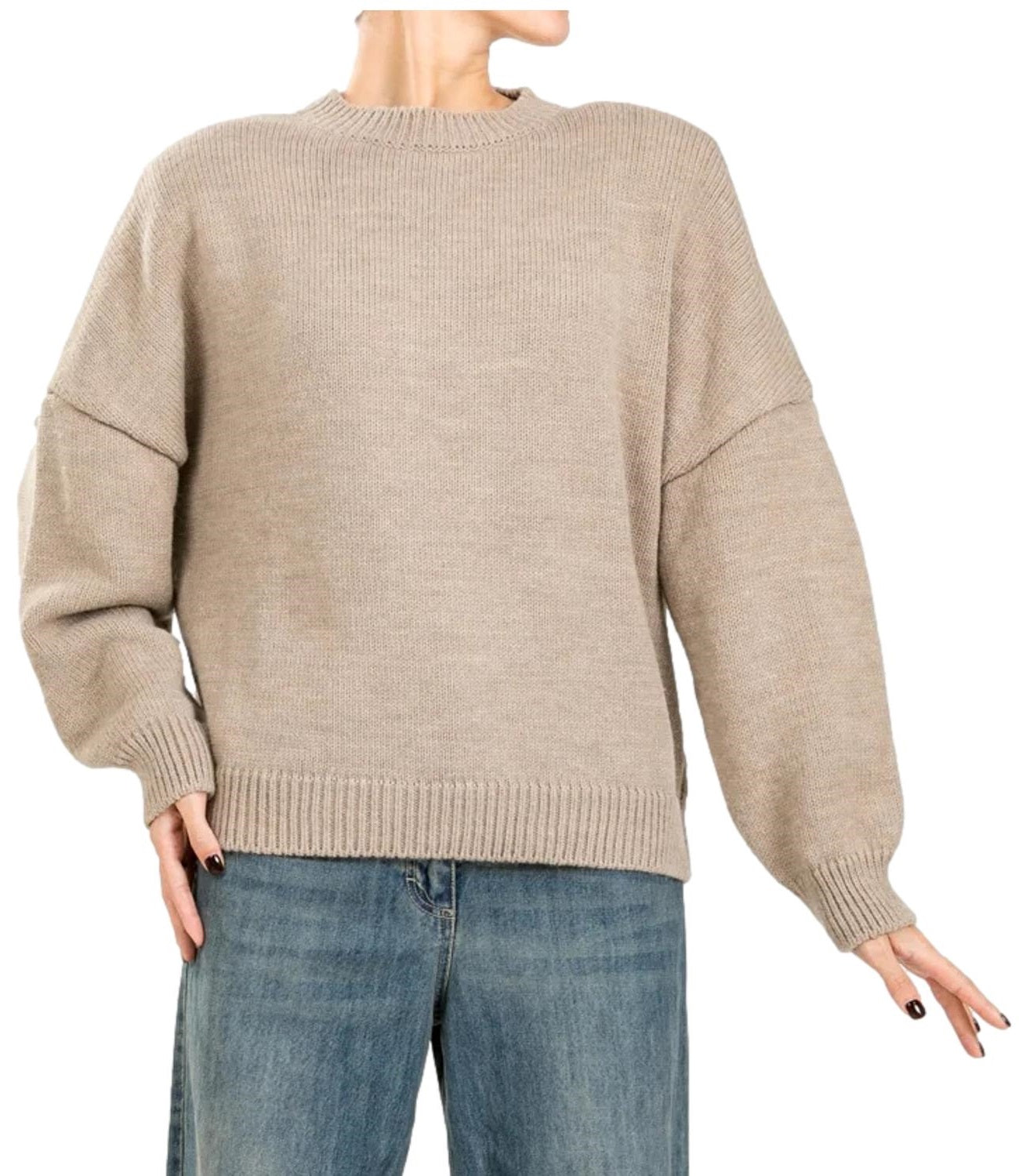 Vicolo Maglia Beige Donna