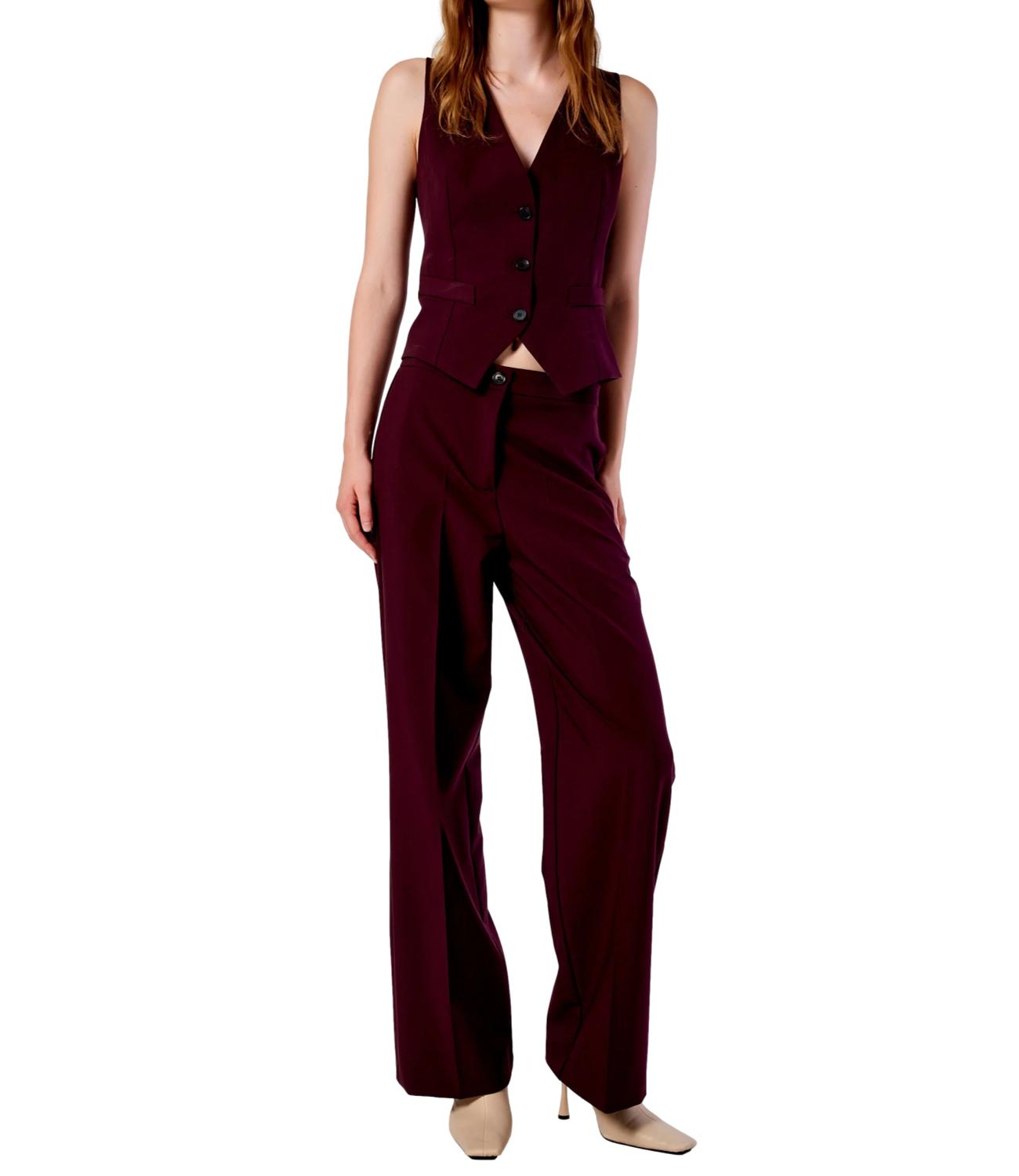 Vicolo pantalone bordeaux donna