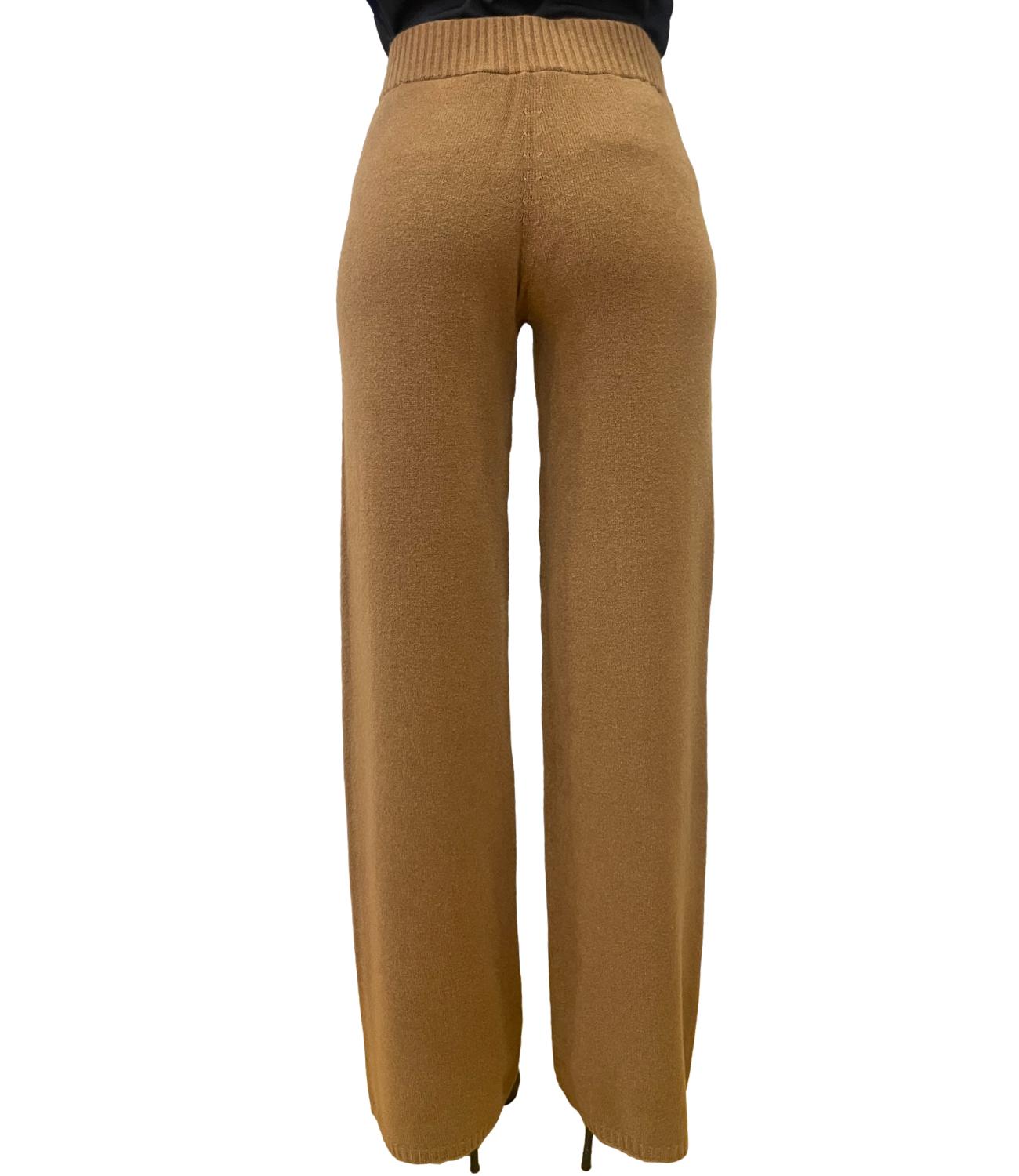 Angela Davis Pantalone Morbido Cammello Donna