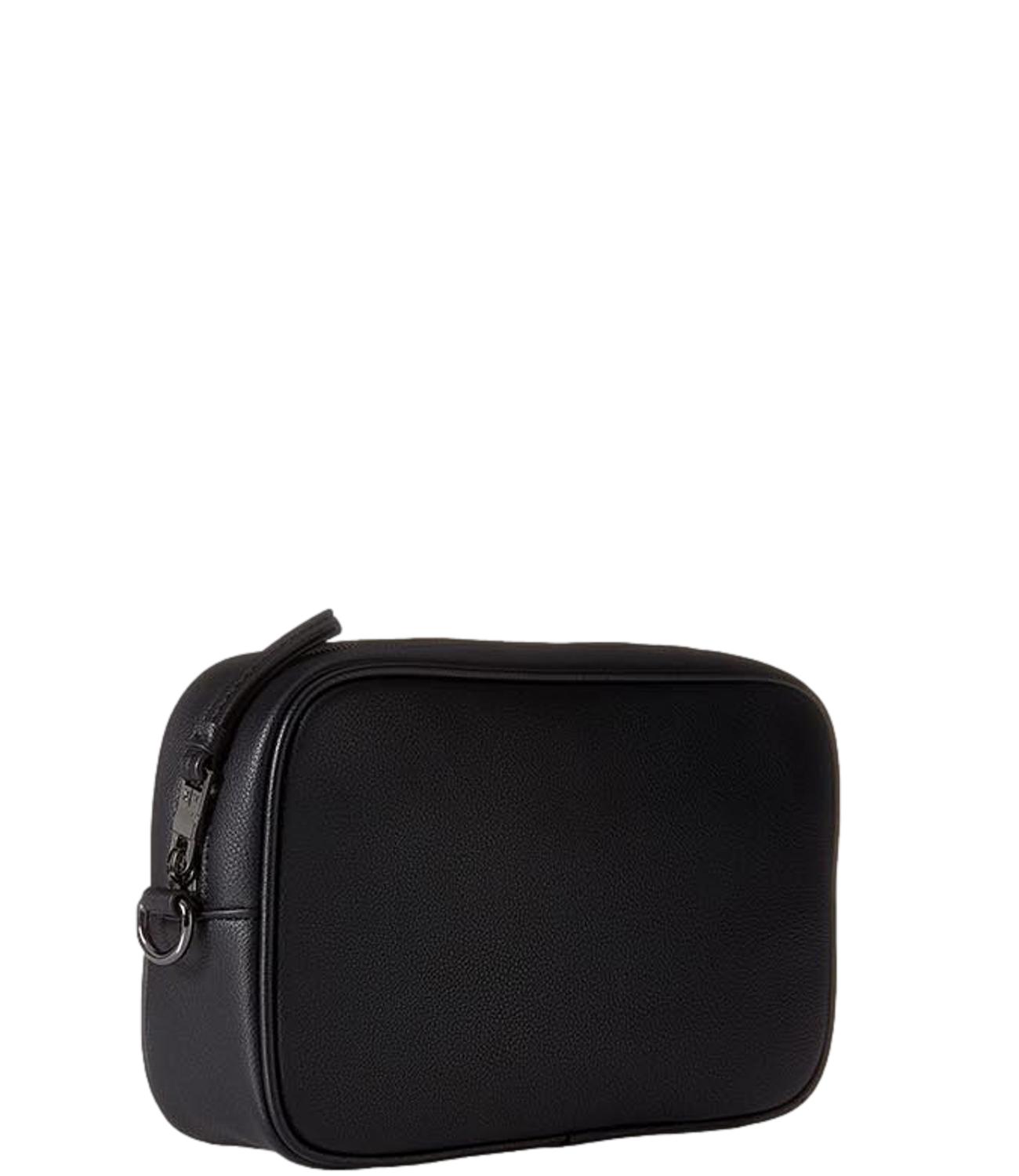 Pochette AX nera logata con zip
