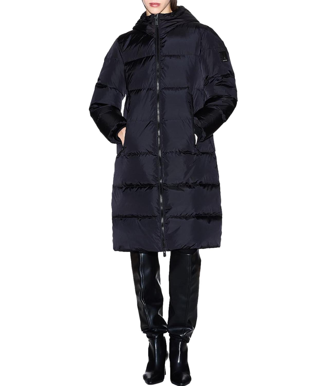 Piumino lungo AX nero down jacket