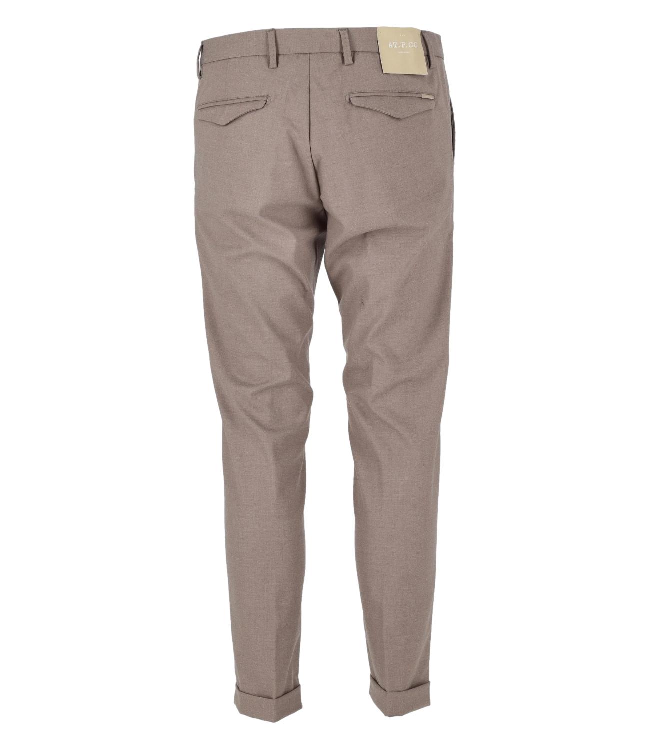Pantaloni atpco uomo beige lana