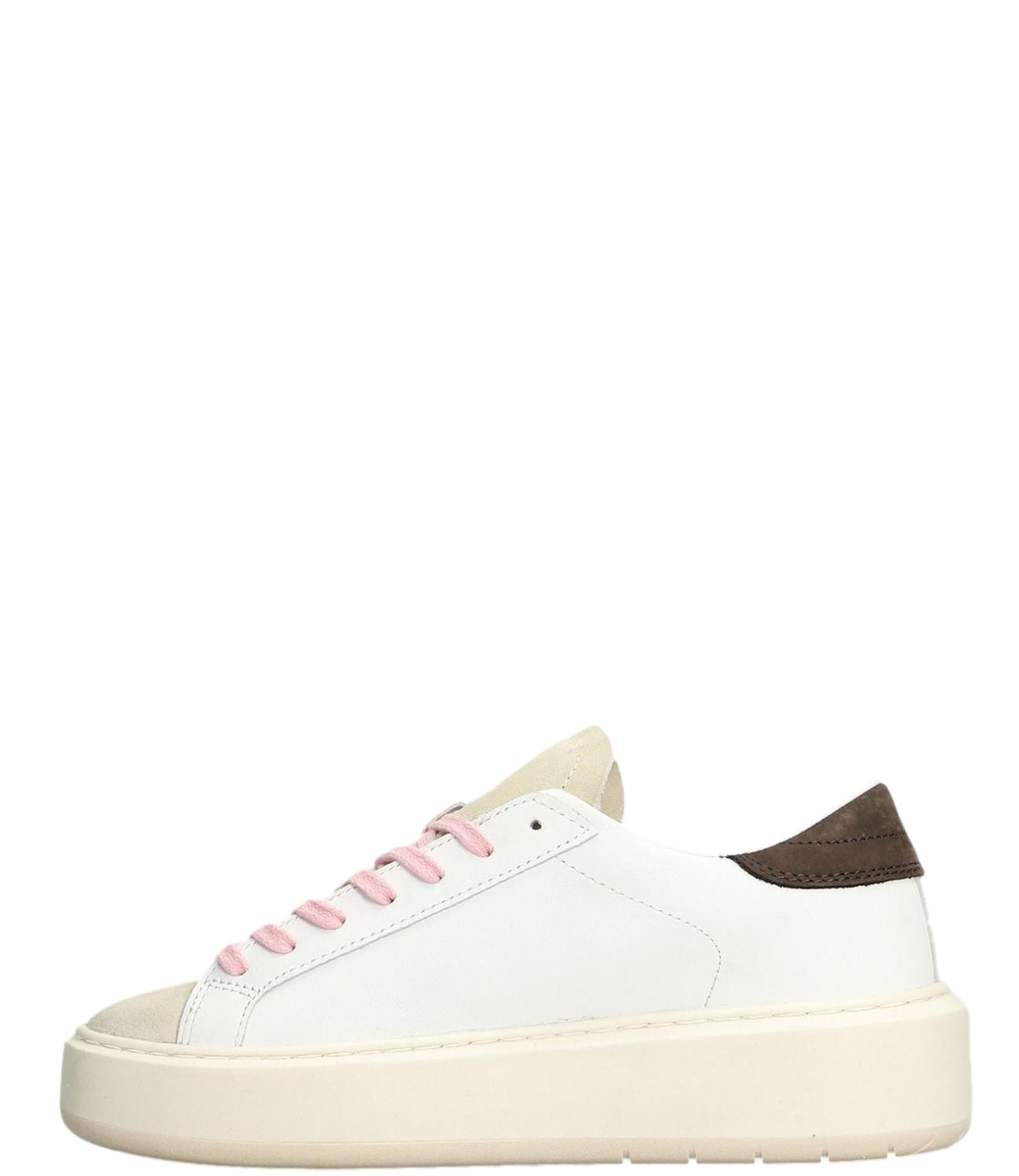 Sneakers Donna Hill Low Platform Calf White Platinum