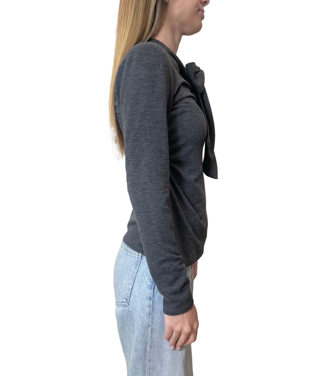 Dixie Maglia Fiocco Grigio Donna