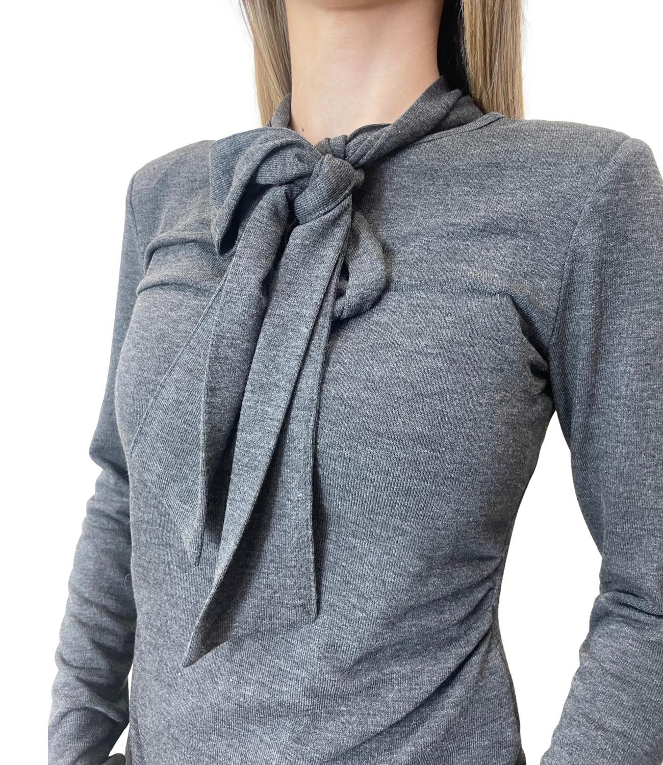 Dixie Maglia Fiocco Grigio Donna