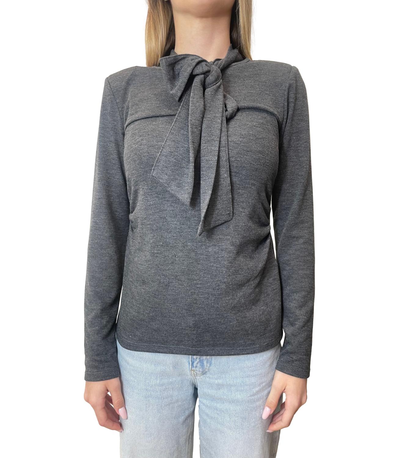 Dixie Maglia Fiocco Grigio Donna