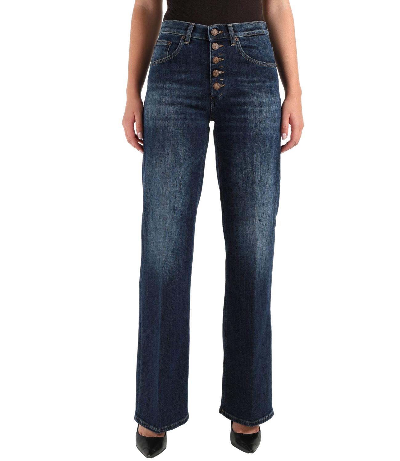 Jeans Jacklyn con bottoni gioiello