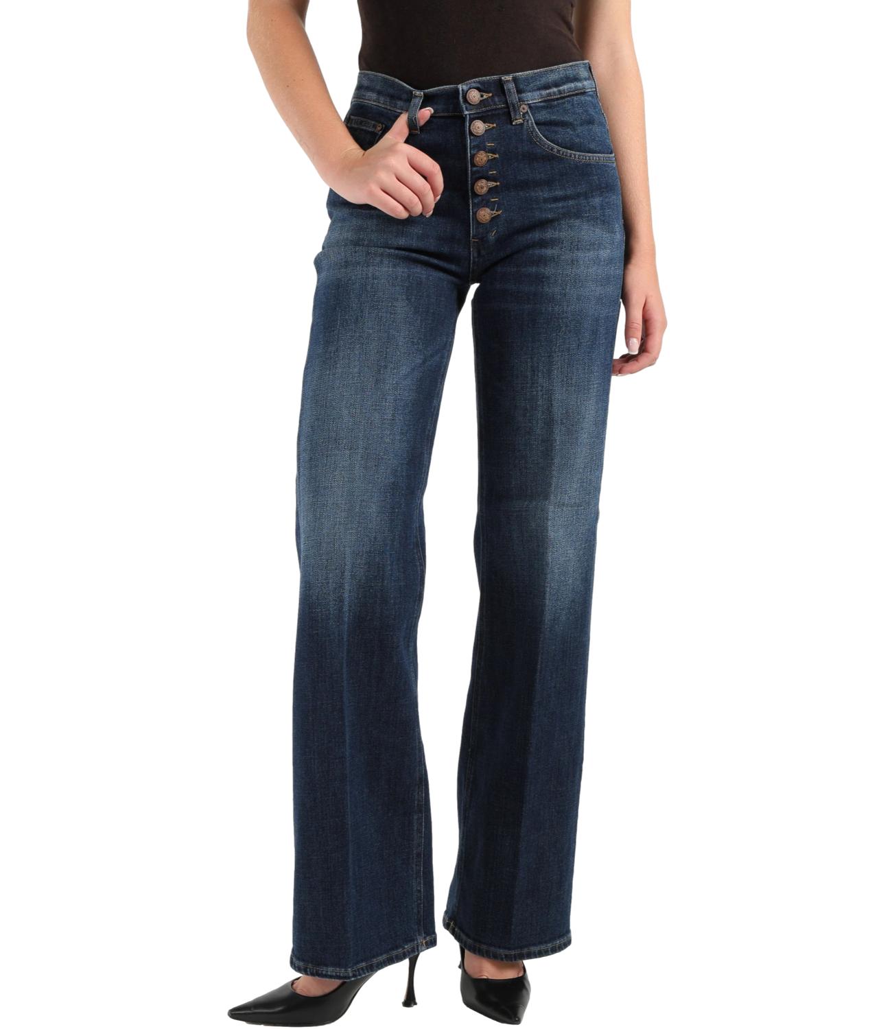 Jeans Jacklyn con bottoni gioiello