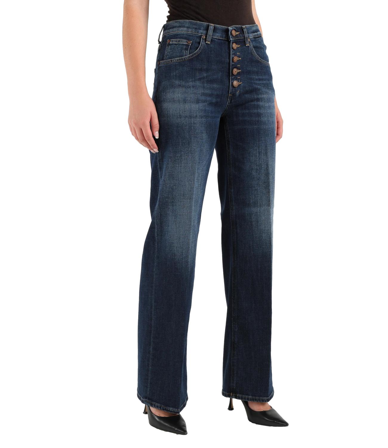 Jeans Jacklyn con bottoni gioiello