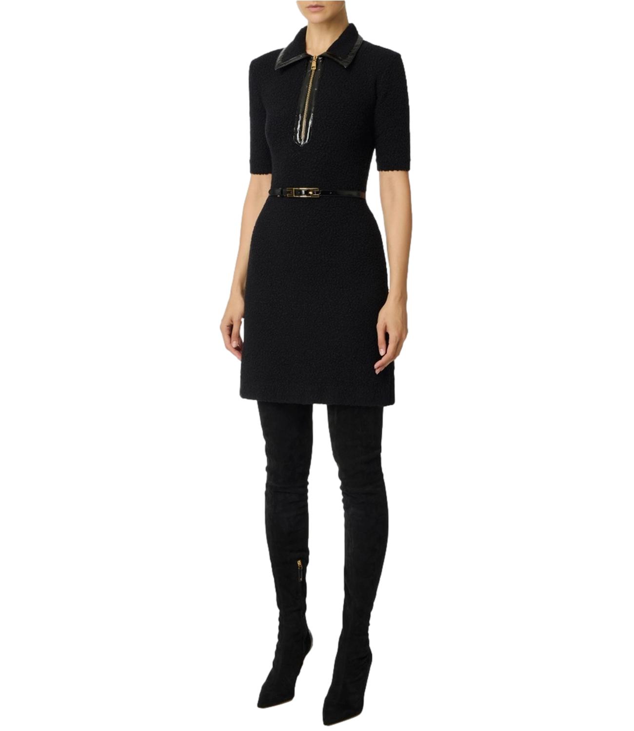 EF abito in maglia nero donna