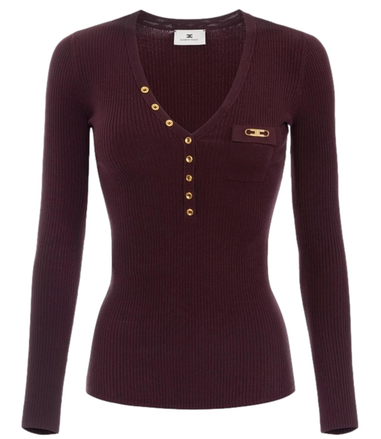 EF maglia bordeaux donna