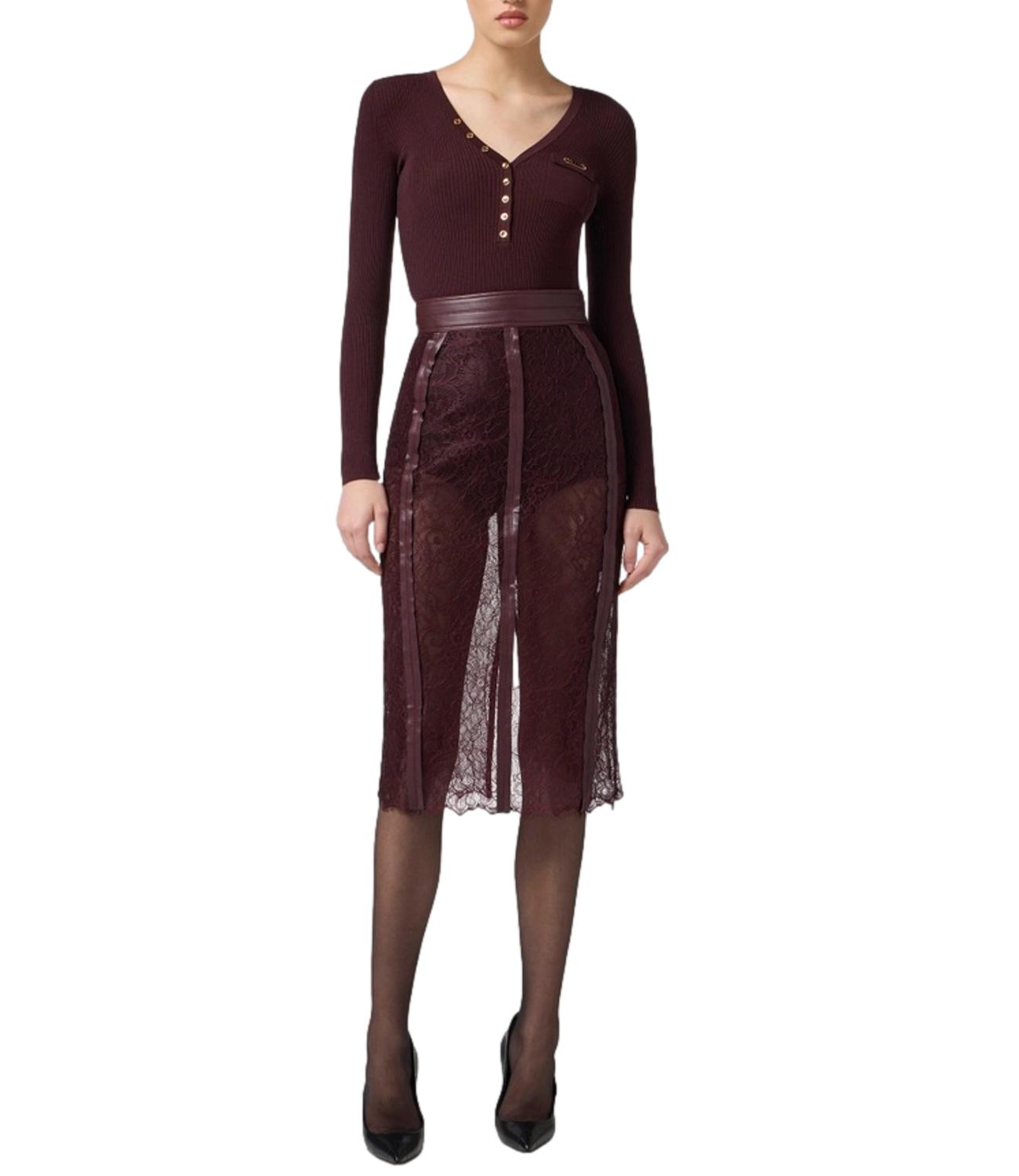 EF maglia bordeaux donna